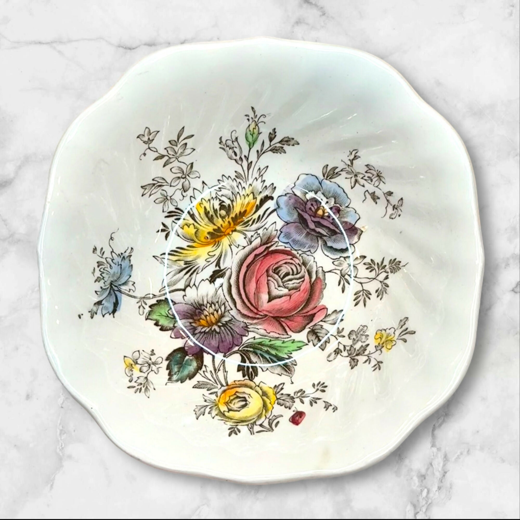 Johnson Bros Sheraton Floral Ironstone Bowls | Set of 4 | Excellent Condition