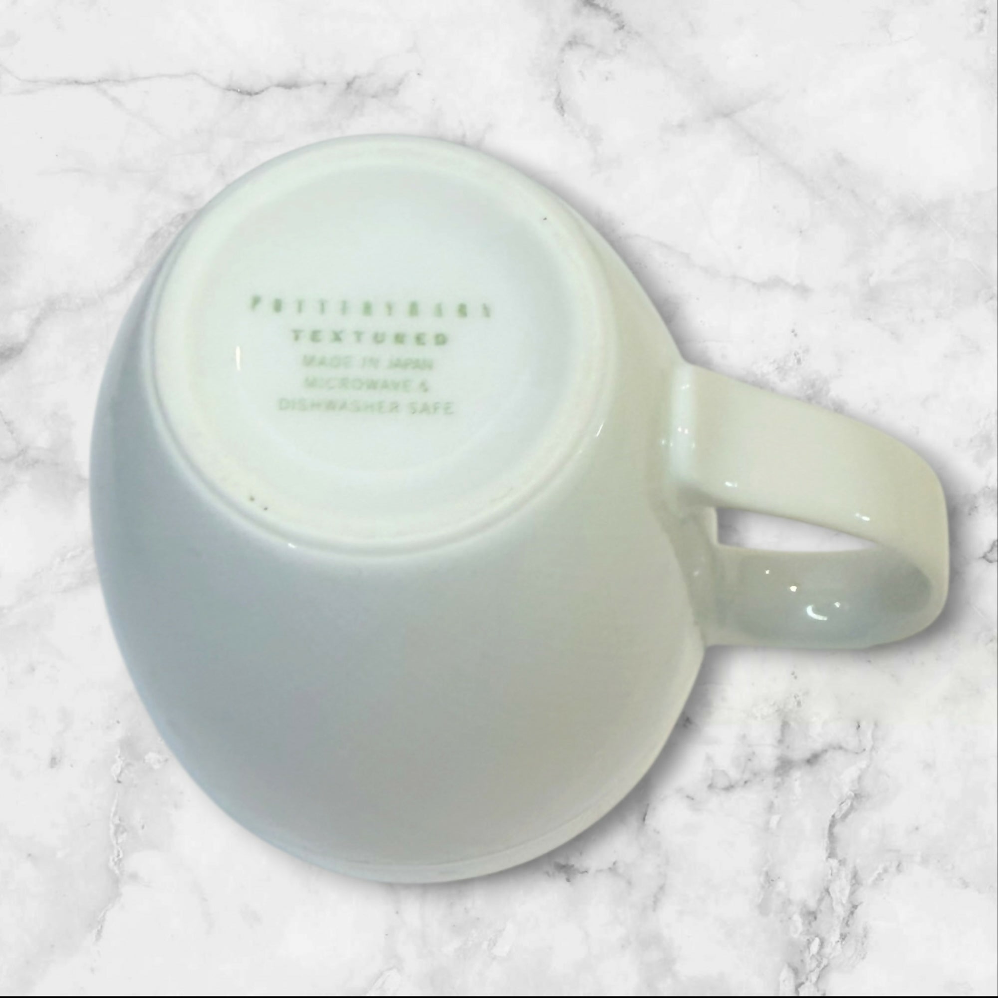 Pottery Barn Textured White Mug | Japan Stoneware | Excellent Condition