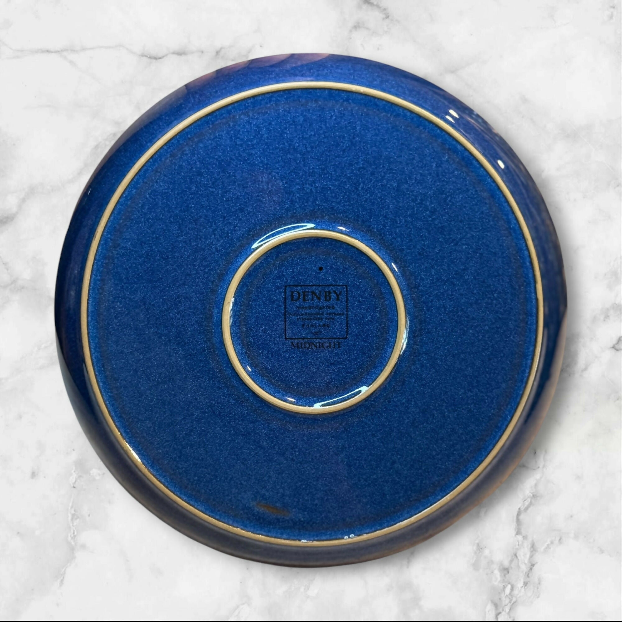 Denby Midnight Dinner Plate Replacement Stoneware | Excellent Condition
