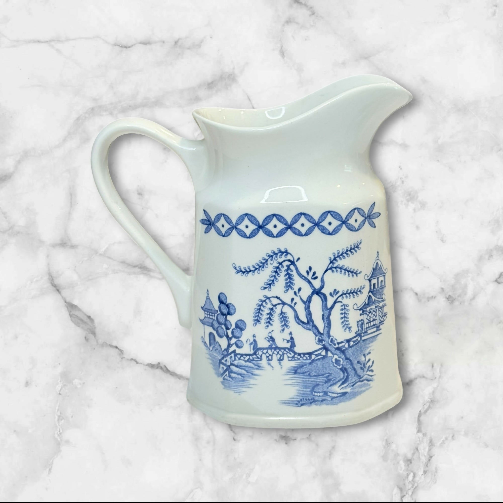 Royal Staffordshire Willow Blue Ironstone Creamer & Sugar Bowl | Great Condition
