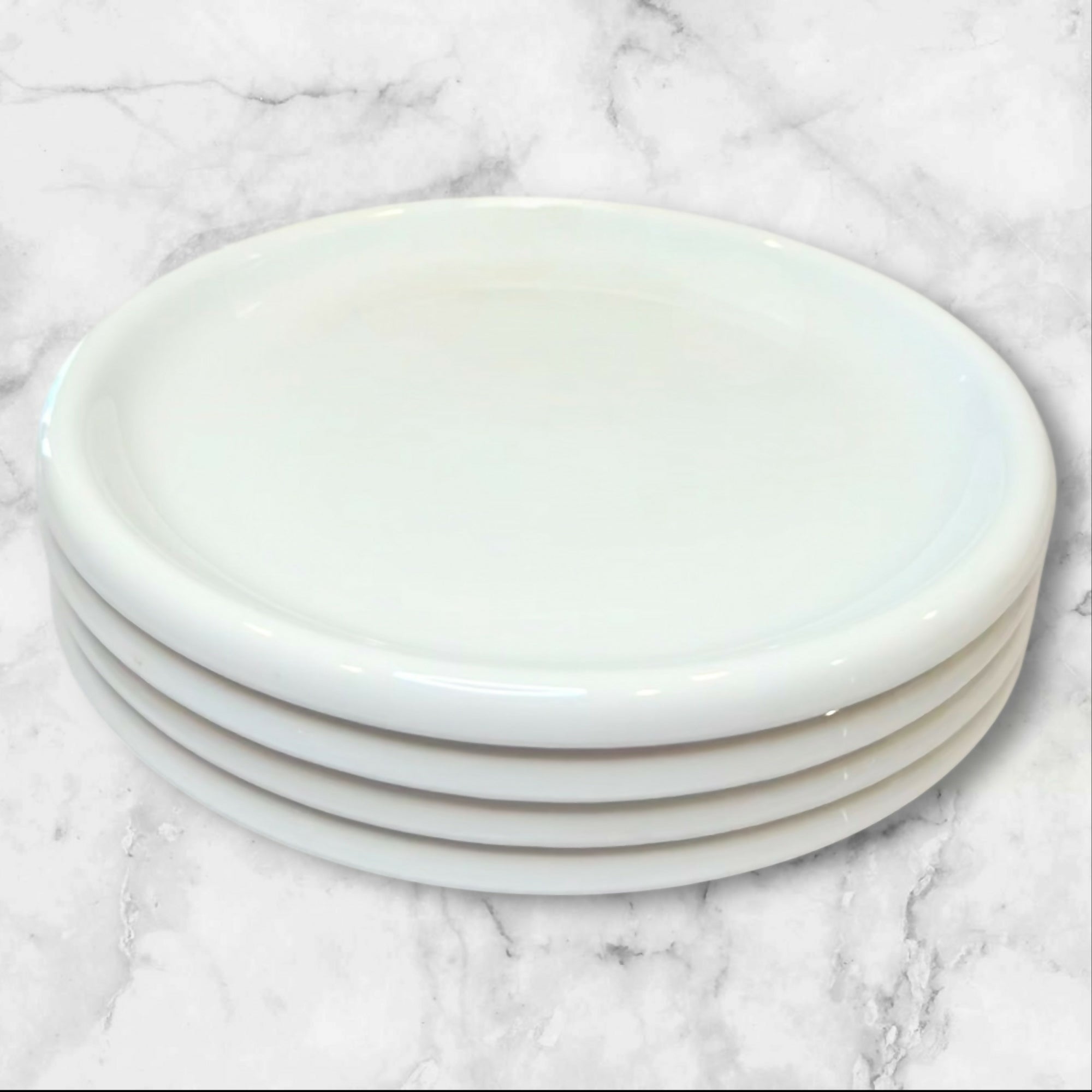 Vintage IKEA Rondo Portugal White Luncheon Plates | Set of 4 | Excellent Condition