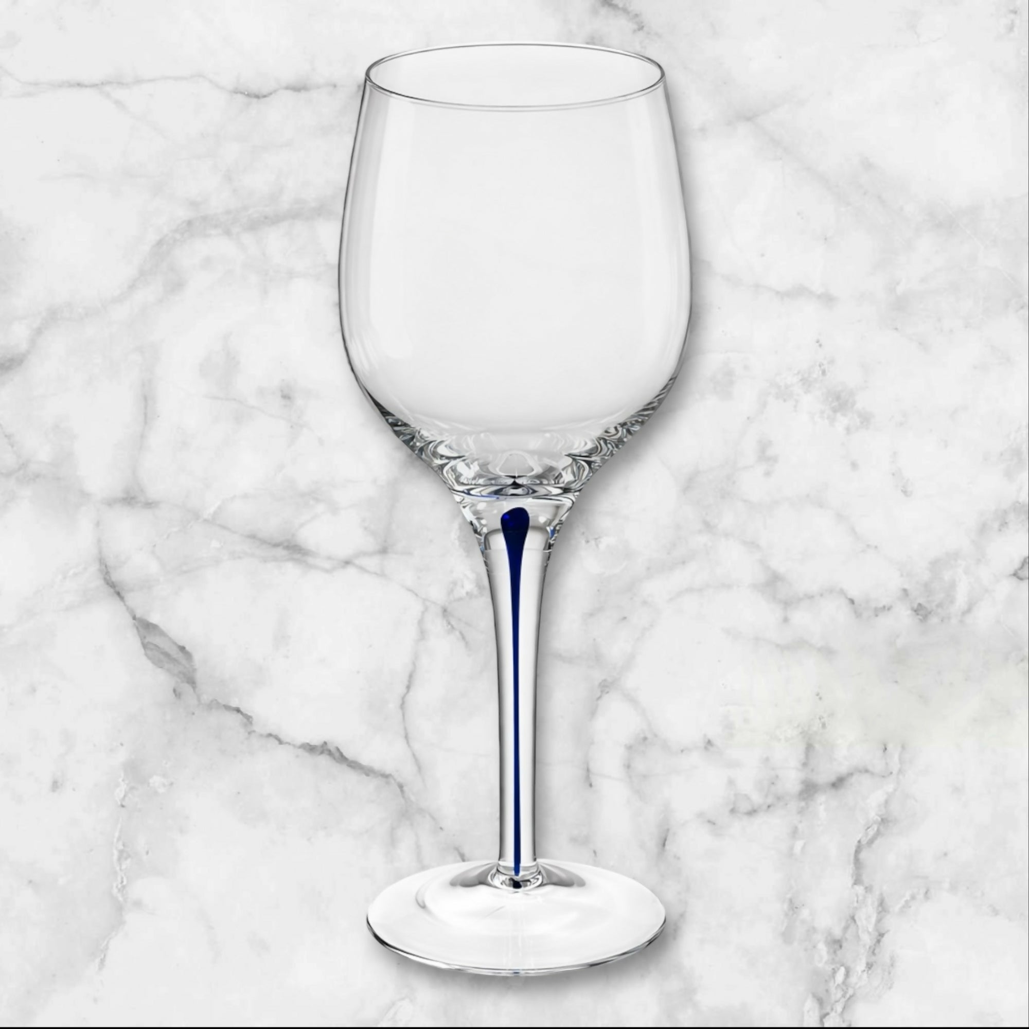 Blue Filament Crystal Wine Glasses | Set of 2 | Excellent Condition