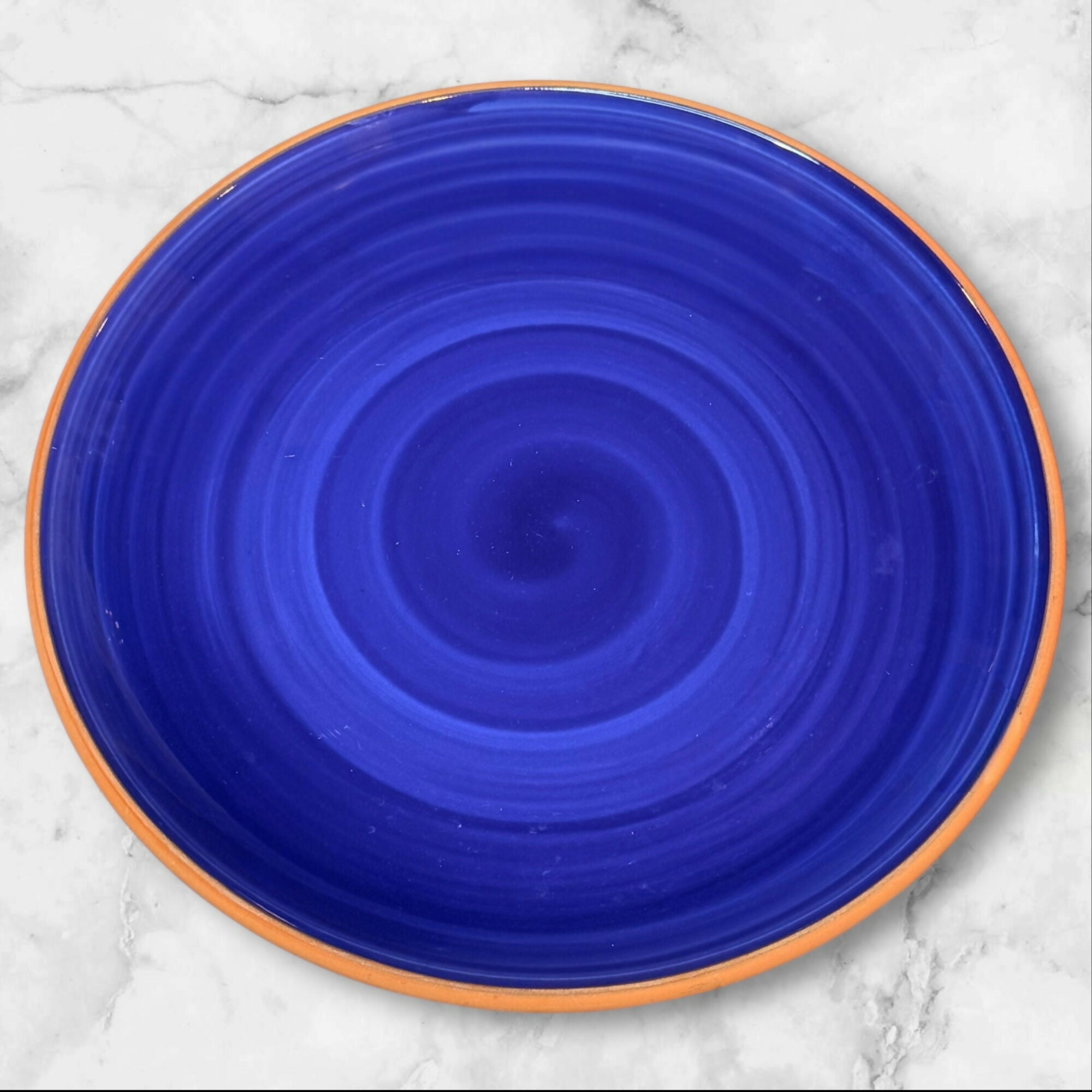 Furio Italy Blue Stoneware Dinner Plates | Set of 6 | Great Condition