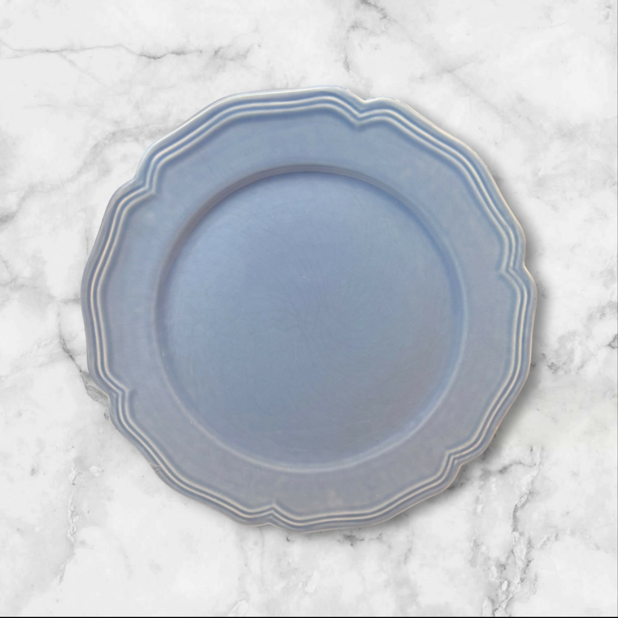 Williams Sonoma Baroque Light Blue Dinner Plates | Set of 4 | Good Condition