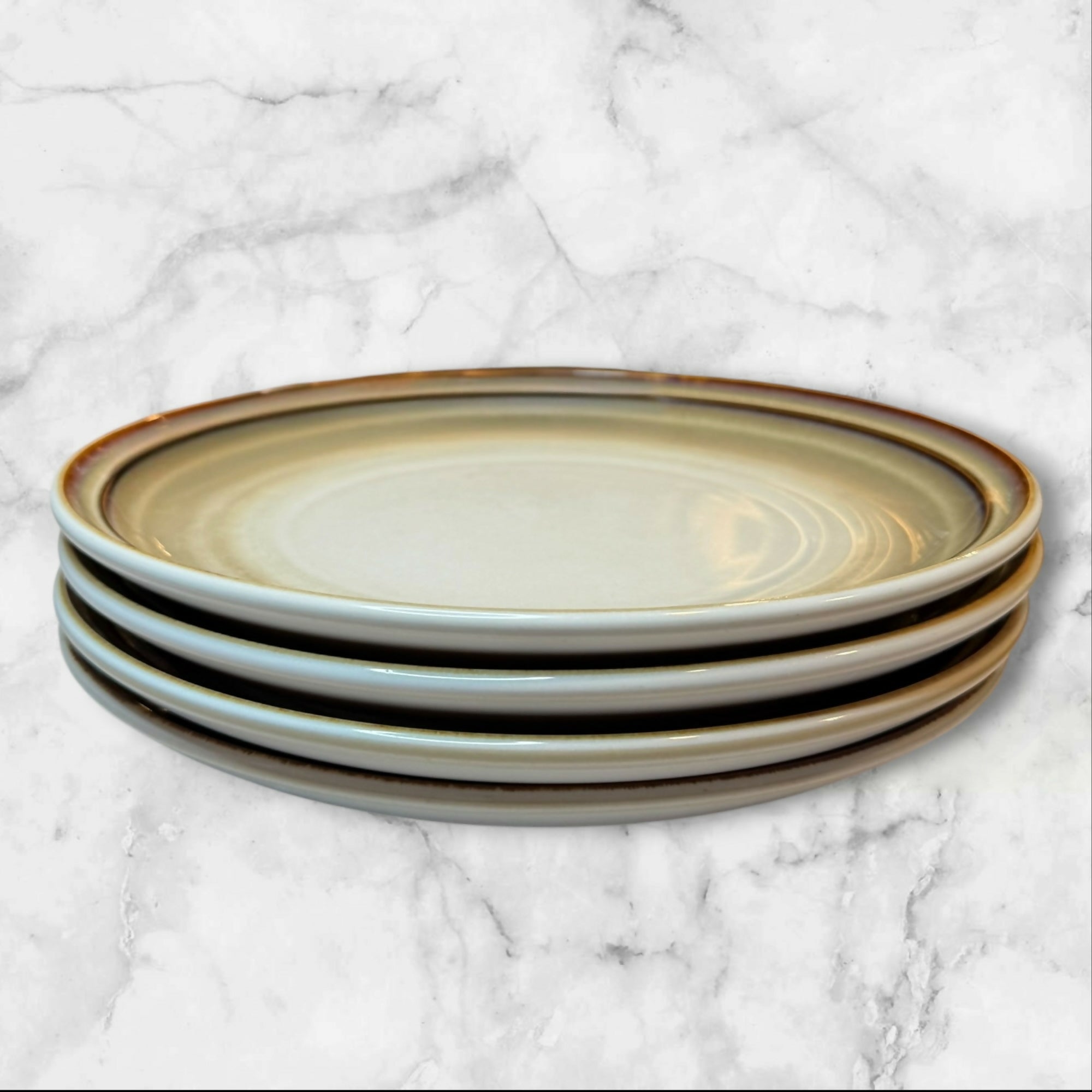 Noritake Fanfare Dinner Plates Set of 4 Earthenware Japan Excellent Condition