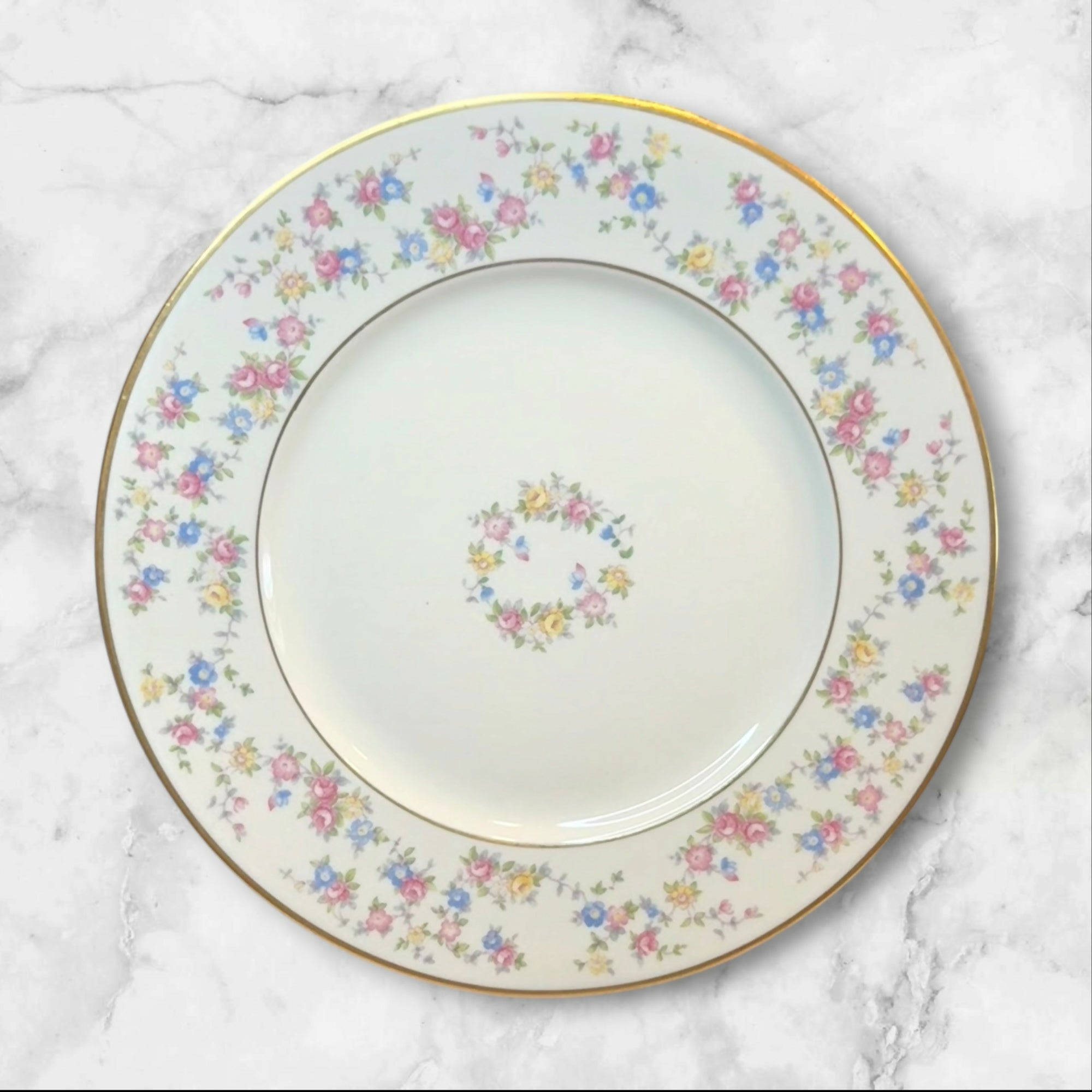 Lamberton Reverie Bread & Butter Plates Set of 7 | Floral | Excellent