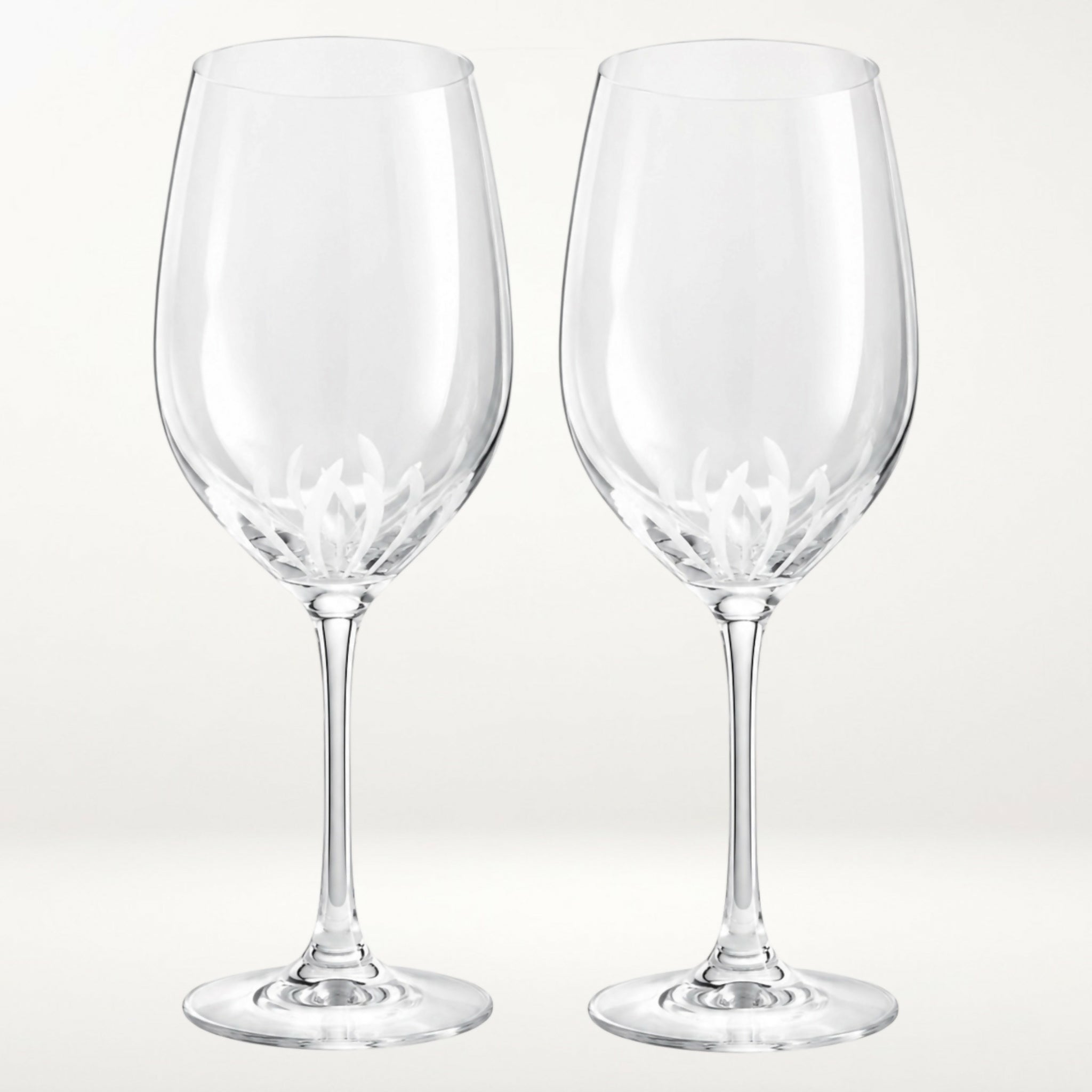 Princess House Vignette Crystal White Wine Glasses | Set of 2 | Excellent Condition