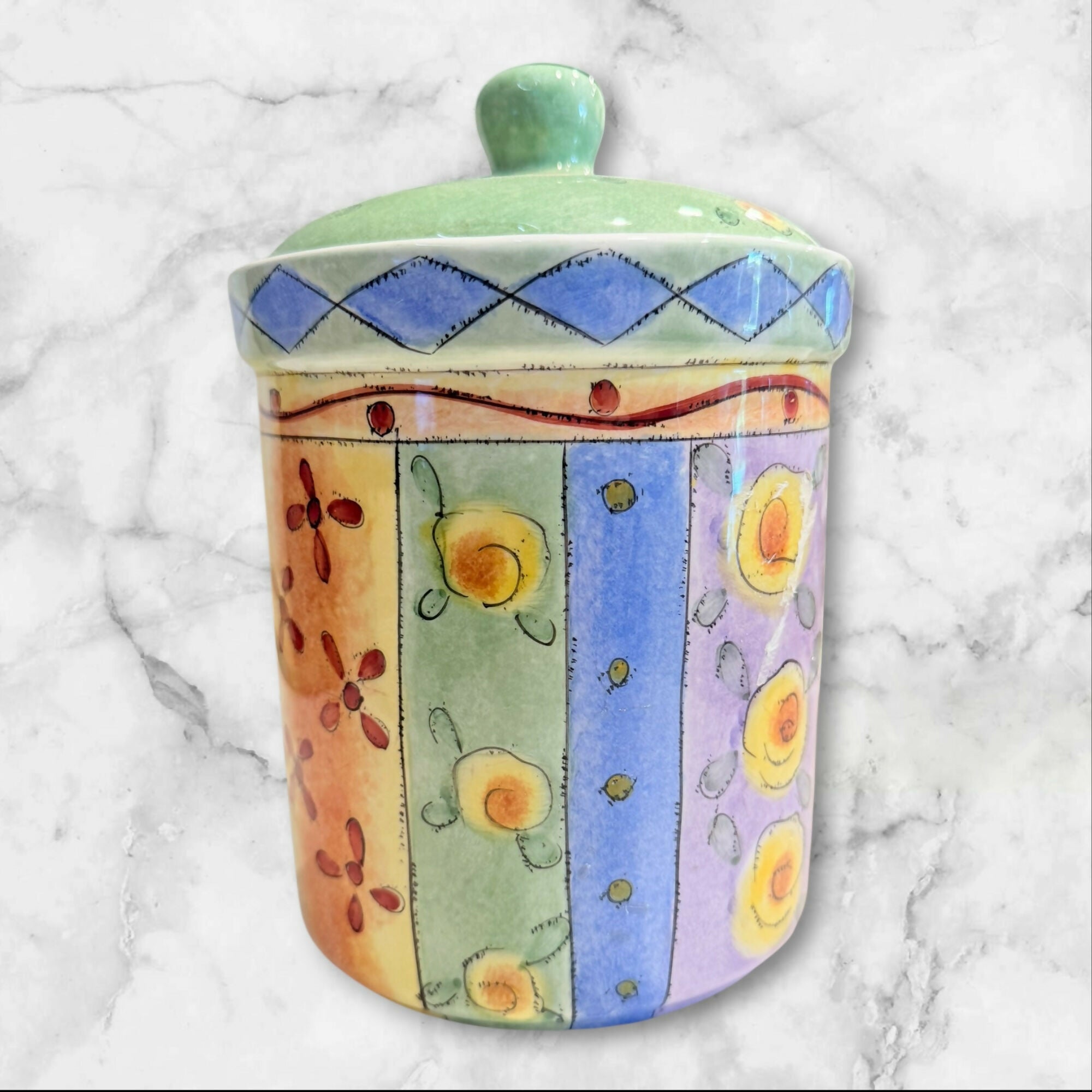Sango Sweet Shoppe Canister w Lid | Hand Painted | Good Condition