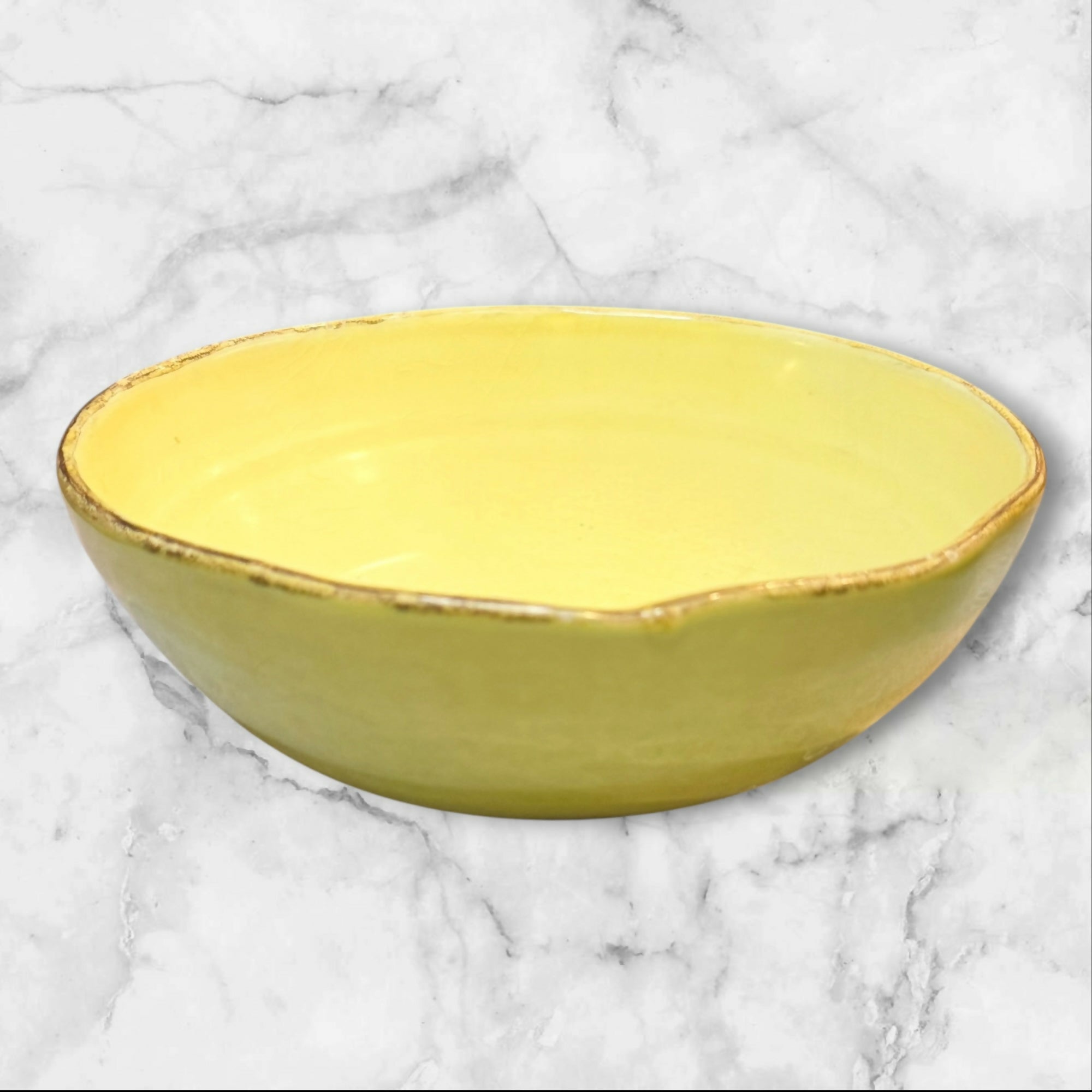 Il Hodo Ceramiche Rustic Lime Green Artisan Bowls Set of 4 Italy Gently Used