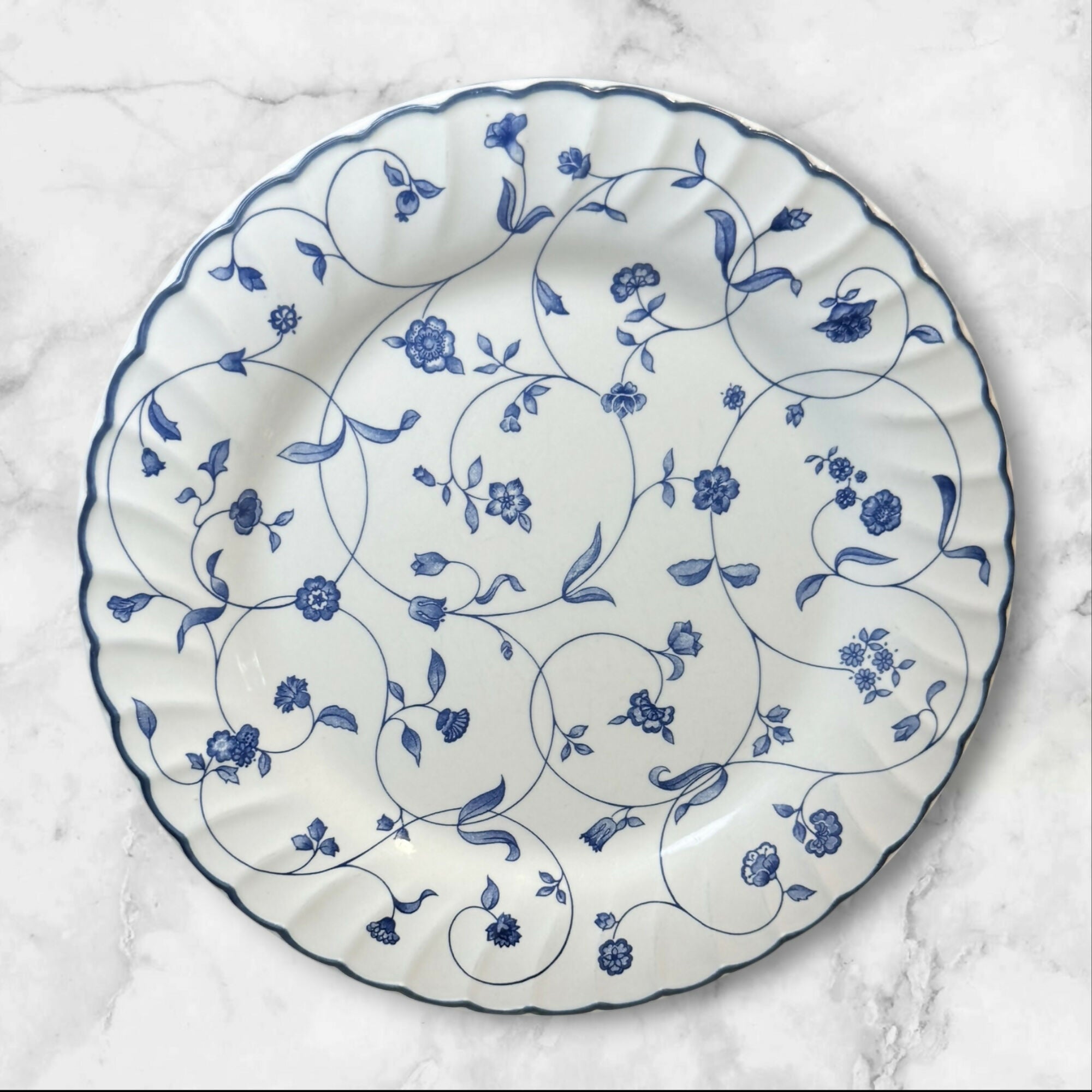 Staffordshire Oakwood Blue Dinner Plates | Set of 4 | Great Condition