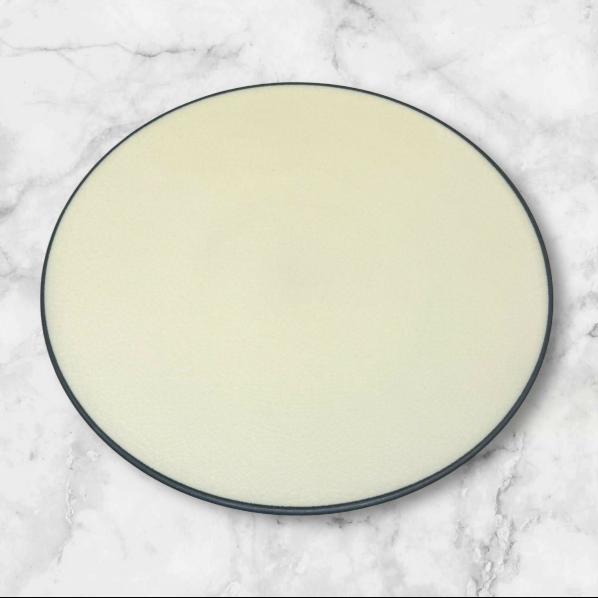 Crate & Barrel Kita Dinner Plates | Crackle Glaze | Set of 4 | Good Condition