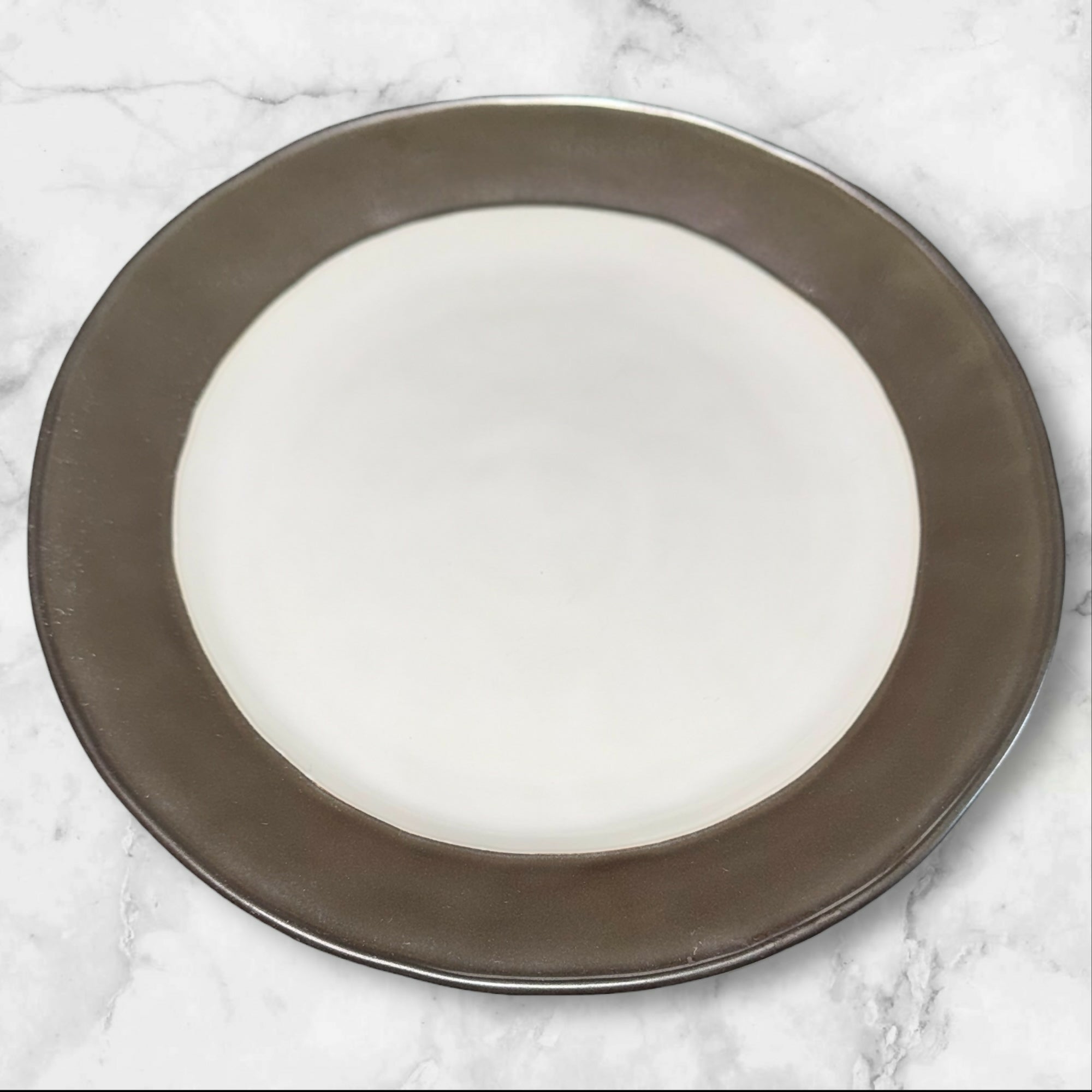 Juliska Emerson White Pewter Dinner Plates Set of 6 | Excellent Cond