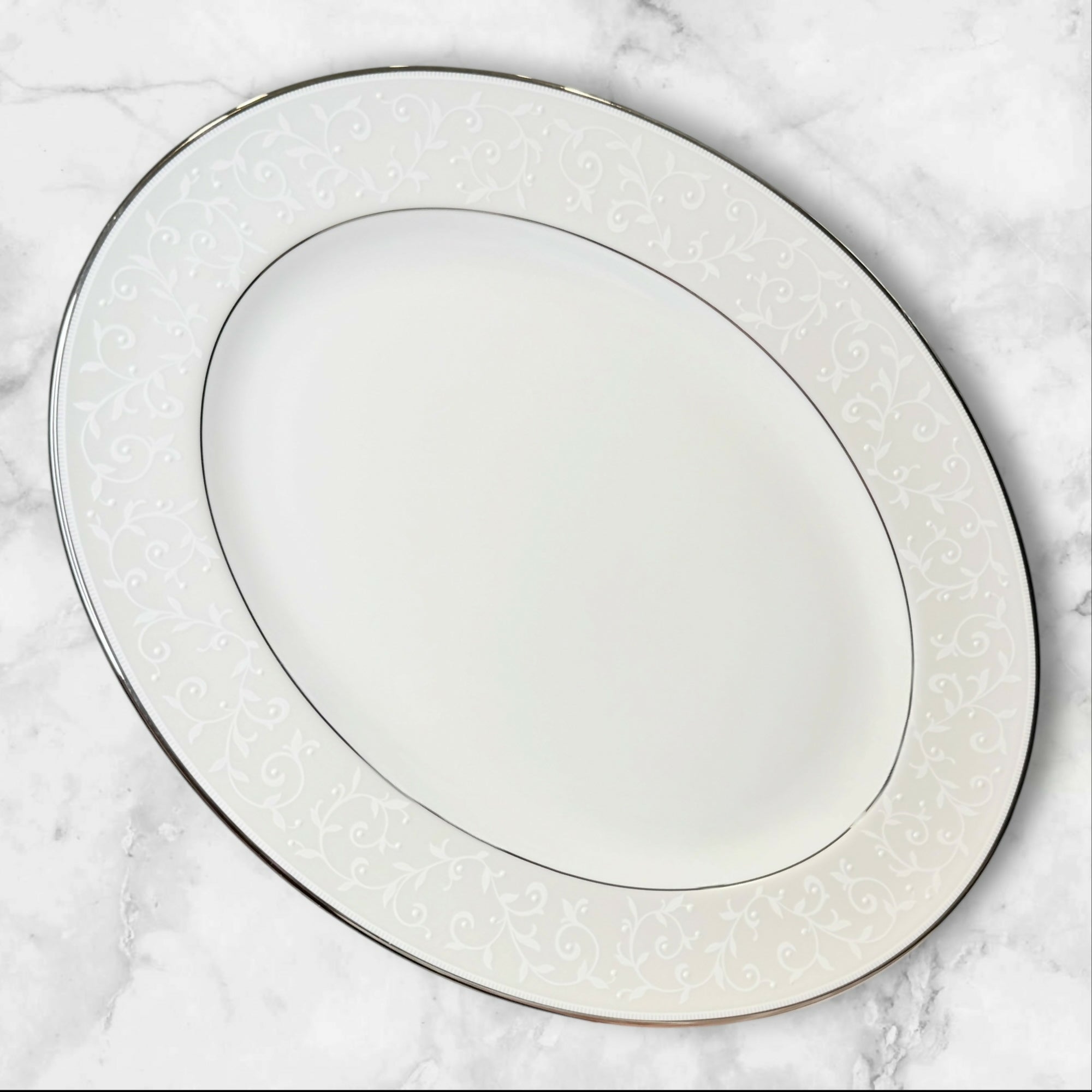 Lenox Opal Innocence Oval Serving Platter 13” | Elegant China | Excellent Condition