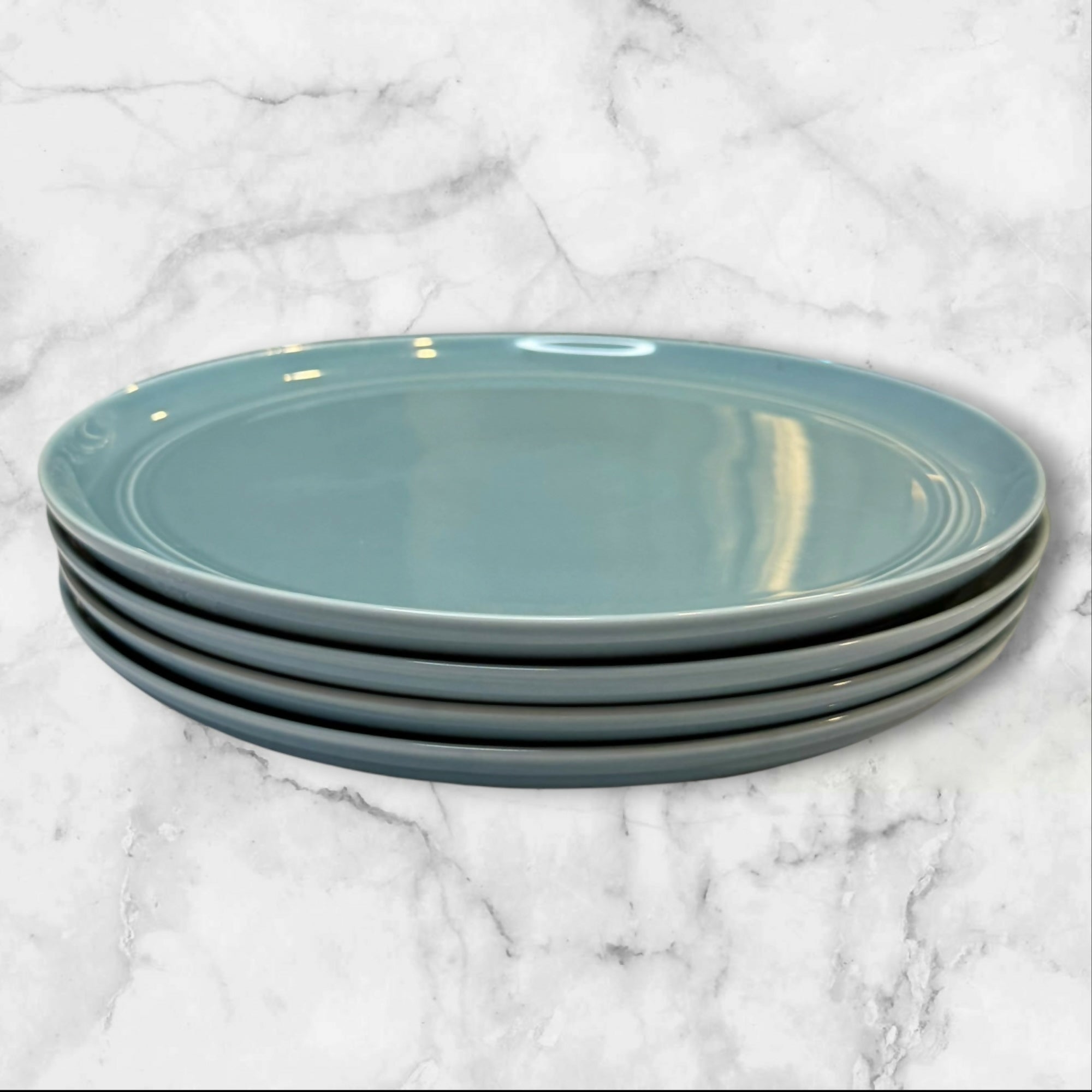 Crate & Barrel Hue Blue Dinner Plates | Set of 4 | Great Condition