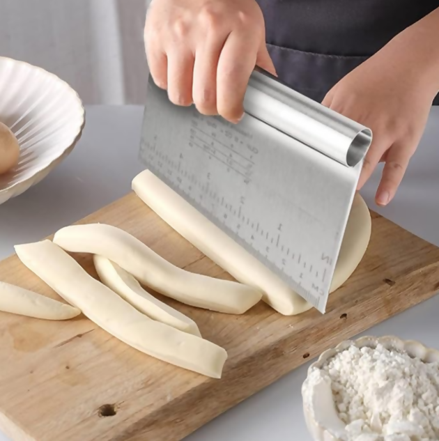 Anygleam Scraper Cutter Stainless Steel Perforated Pastry Cake Baking Tools