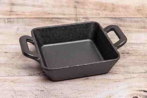 TableCraft 12oz Cast Iron Mini Square Server - Kitchen Switchen