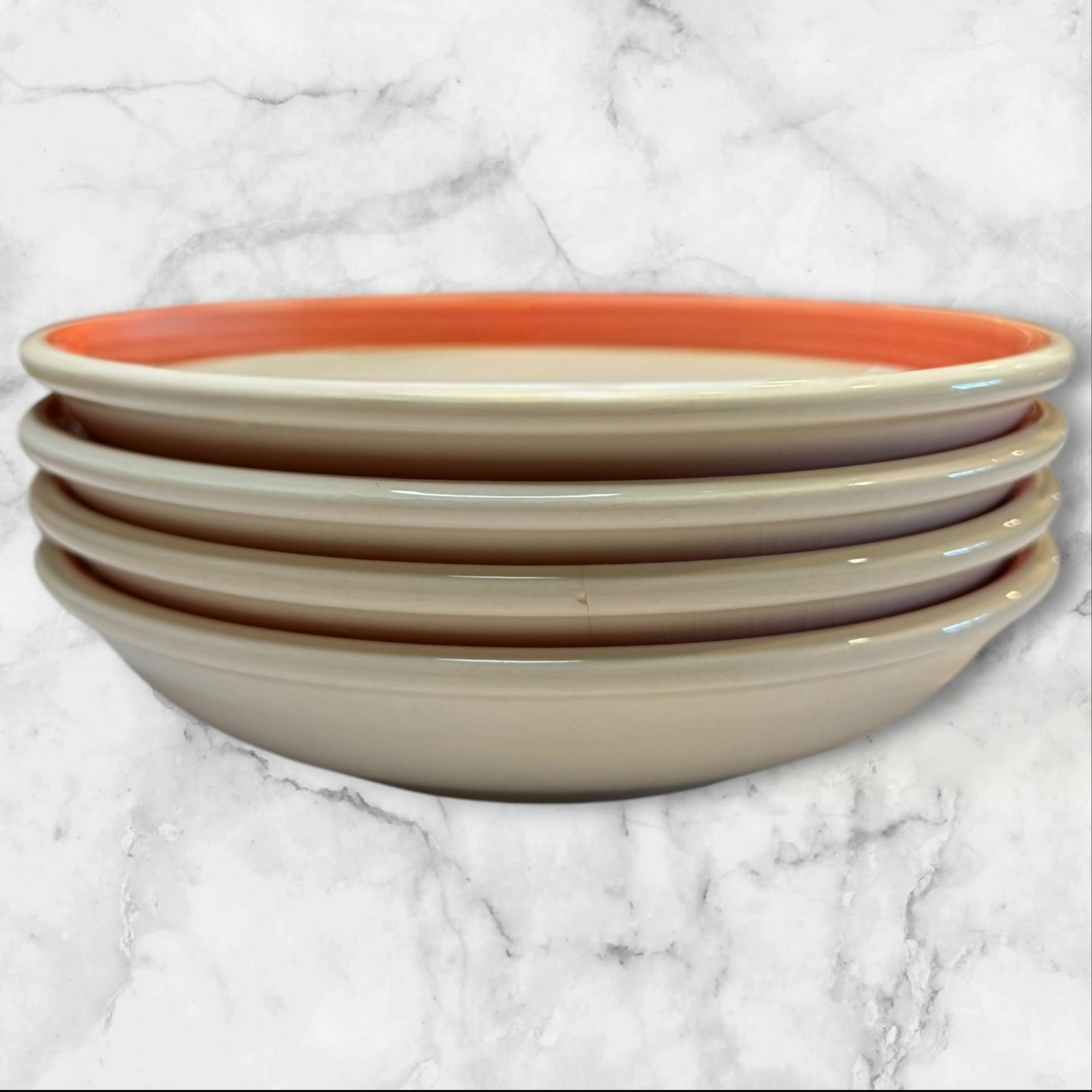 Italia Home Pottery Spaghetti Soup Bowls | Set of 4 | Good Condition