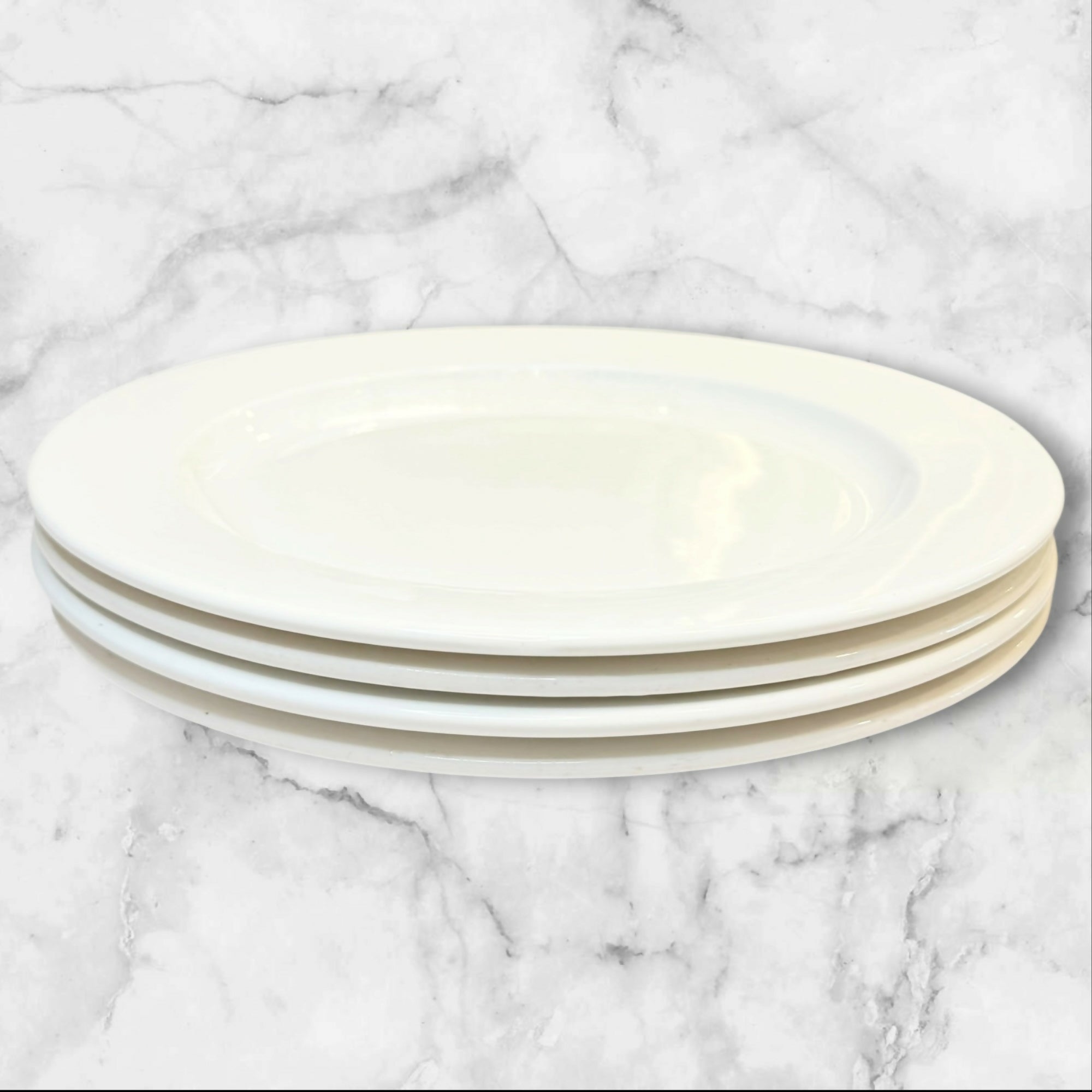 Steelite International England White Dinner Plates | Set of 4 | Good Condition