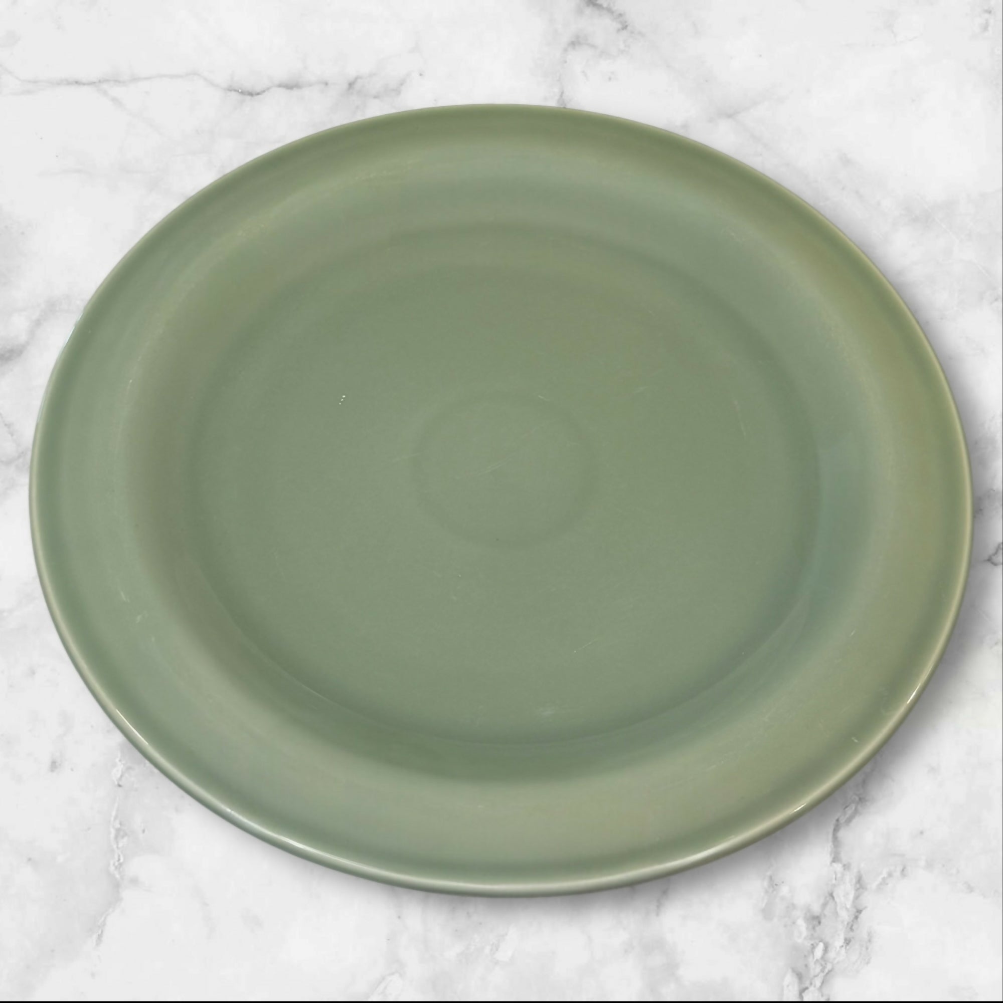 Crate & Barrel Gallery Green Dinner Plates | Set of 4 | 11 1/8 in | Great Condition