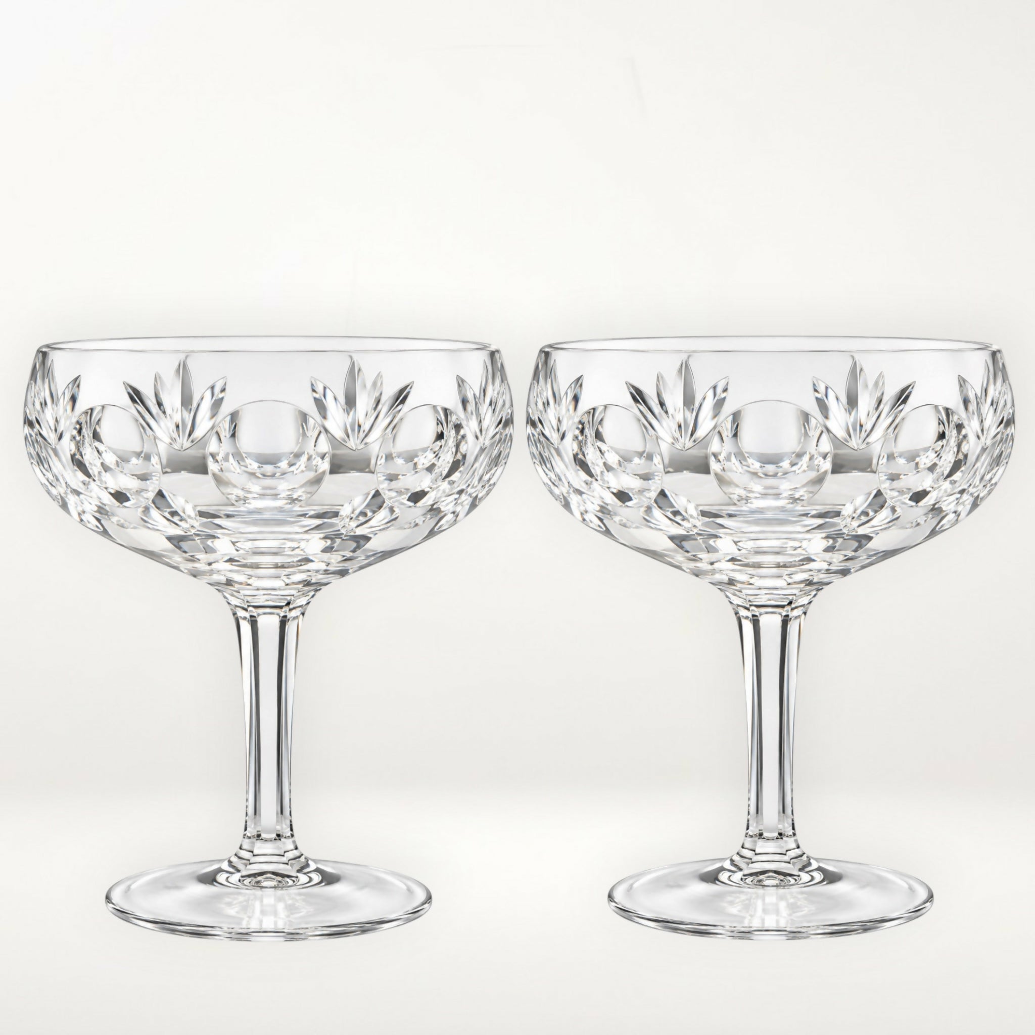 Gorham Crystal Bamberg Champagne Tall Sherbet Glasses | Set of 2 | Excellent