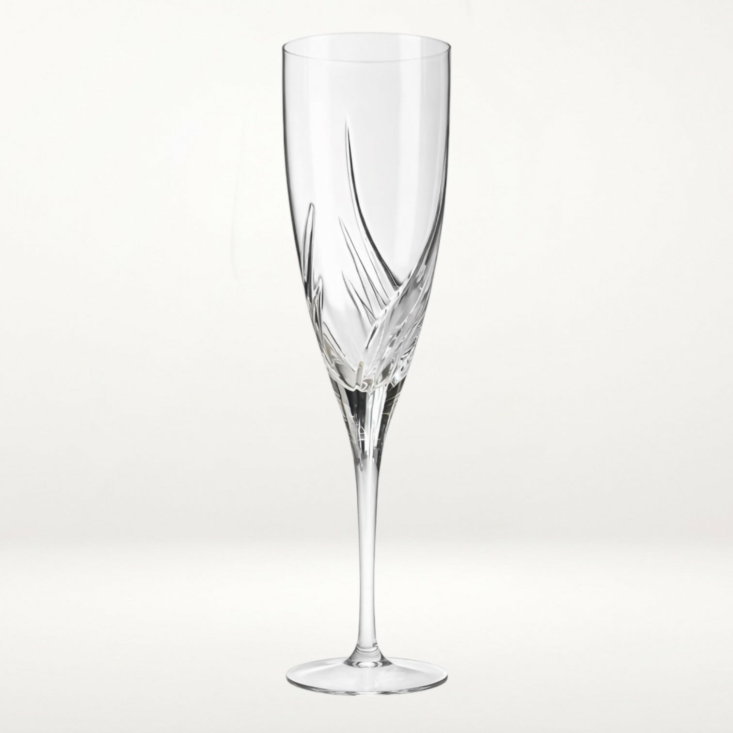Rogaska Juliet Cut Crystal Champagne Flutes | Set of 4 | Excellent