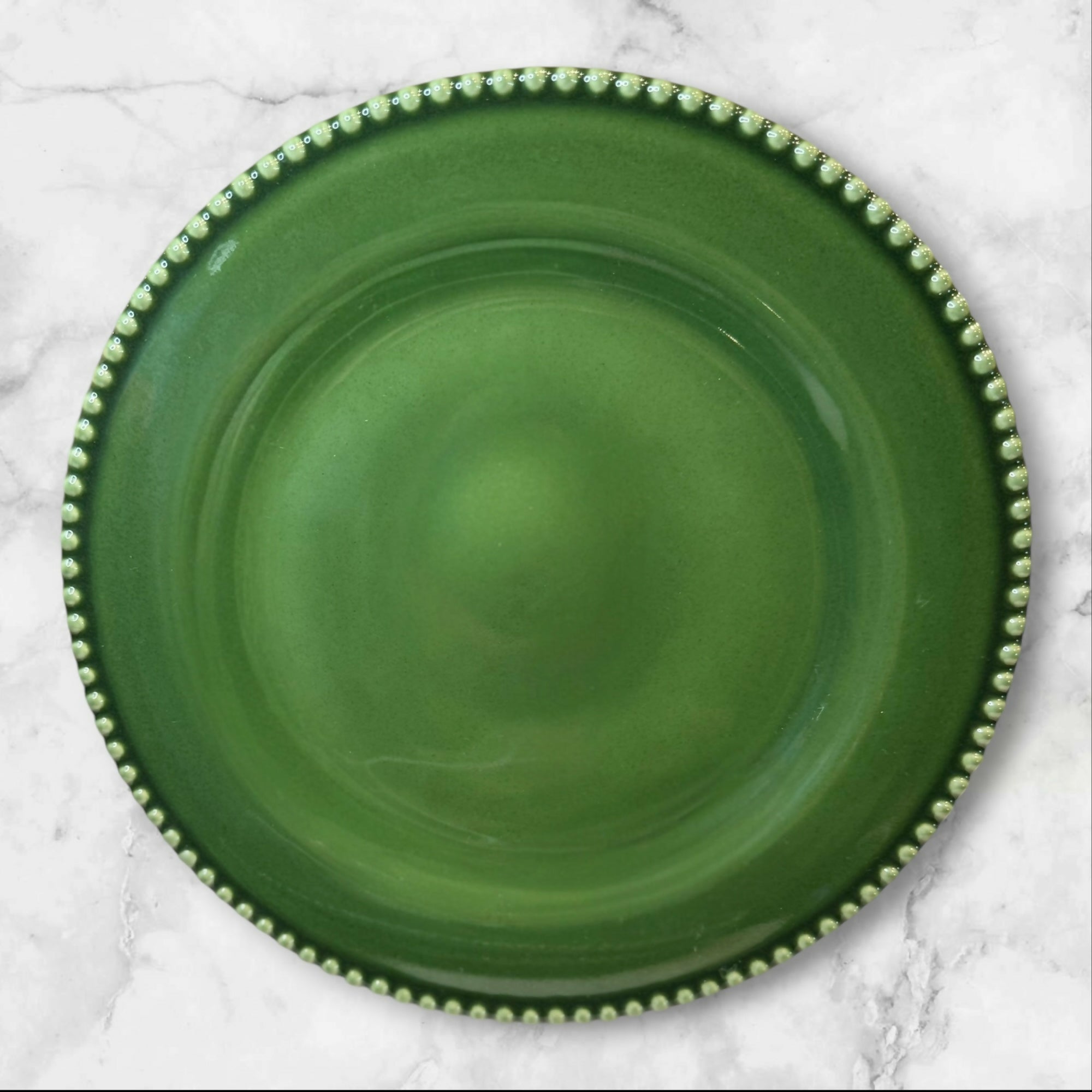 Matceramica Perola Green Dinner Plates Set of 3 Great Condition