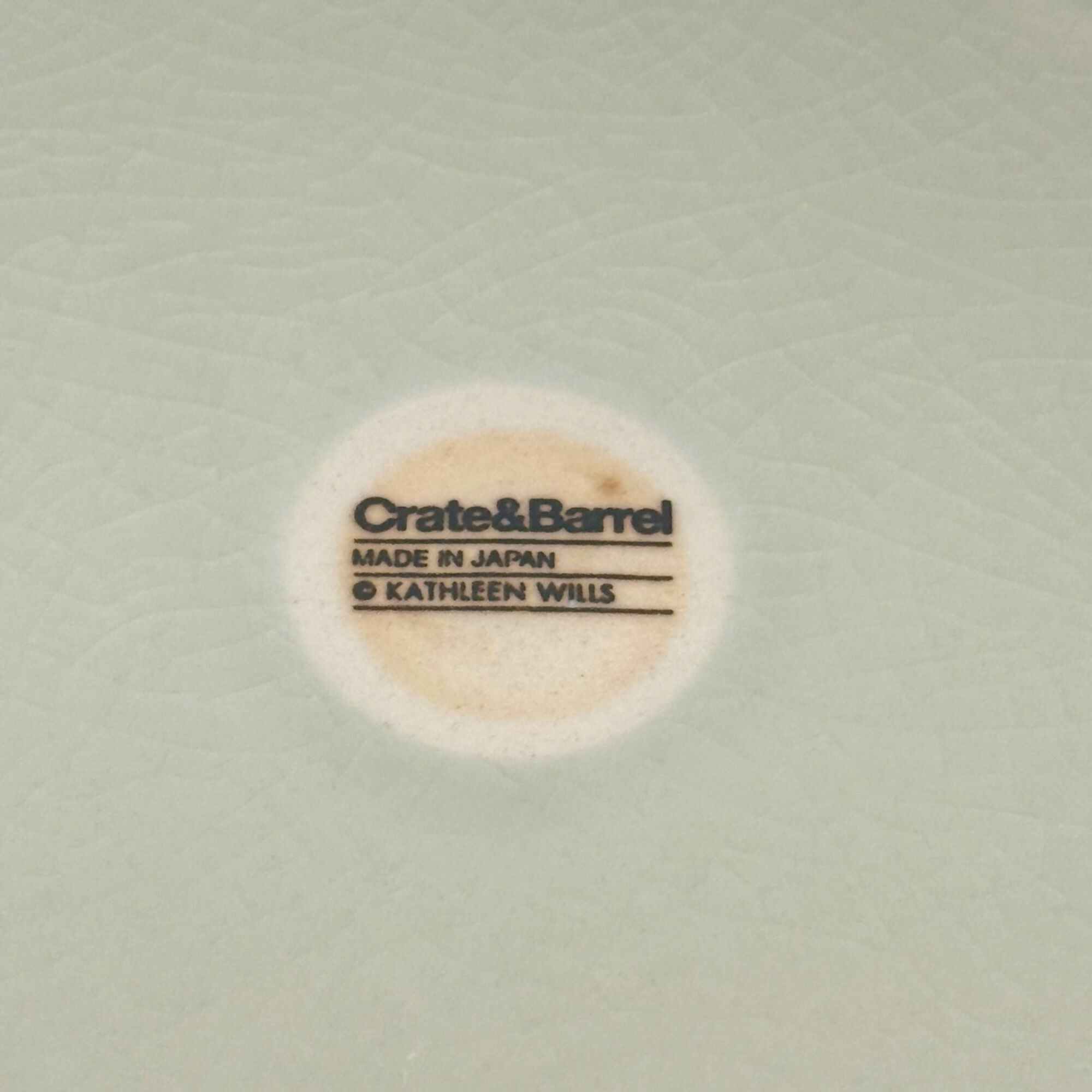 Crate & Barrel Kita Dinner Plates | Crackle Glaze | Set of 4 | Good Condition
