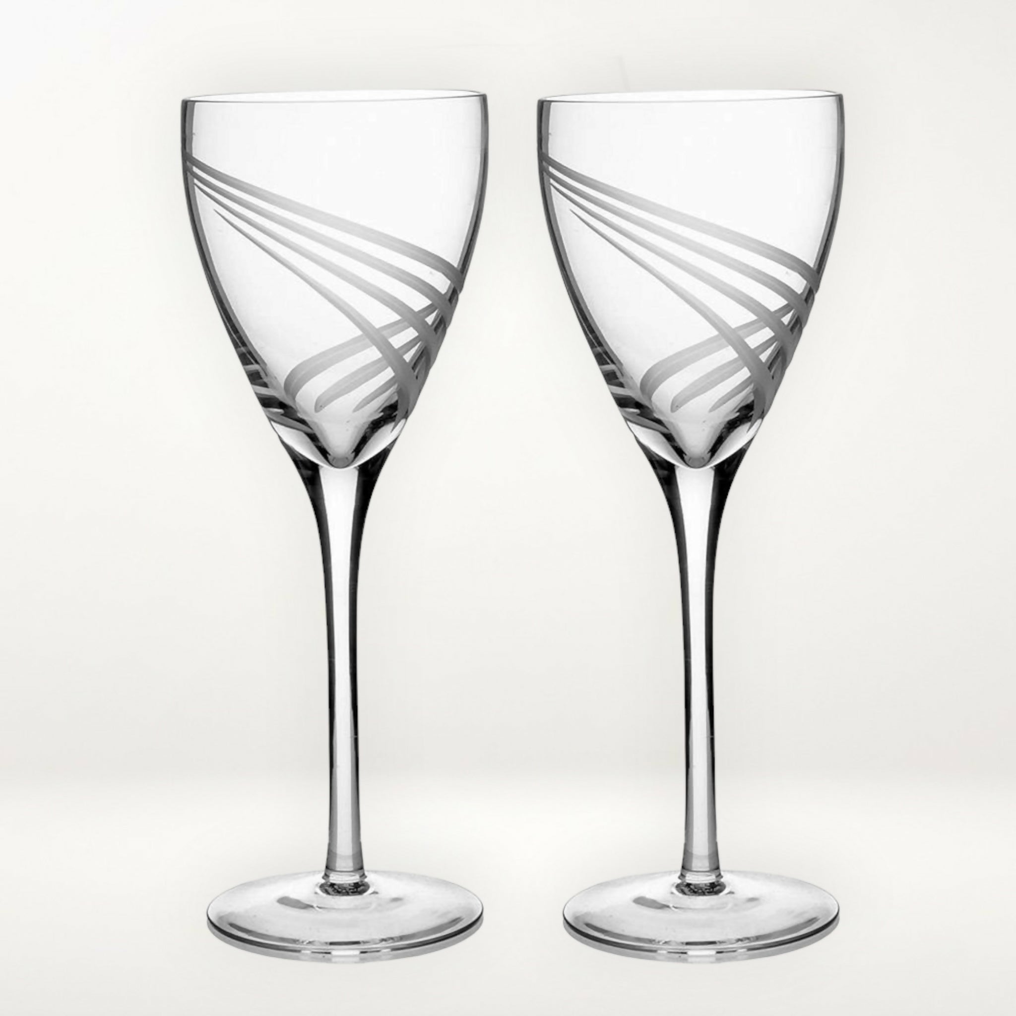Lenox Windswept Clear Water Goblets | Set of 2 | Excellent Condition