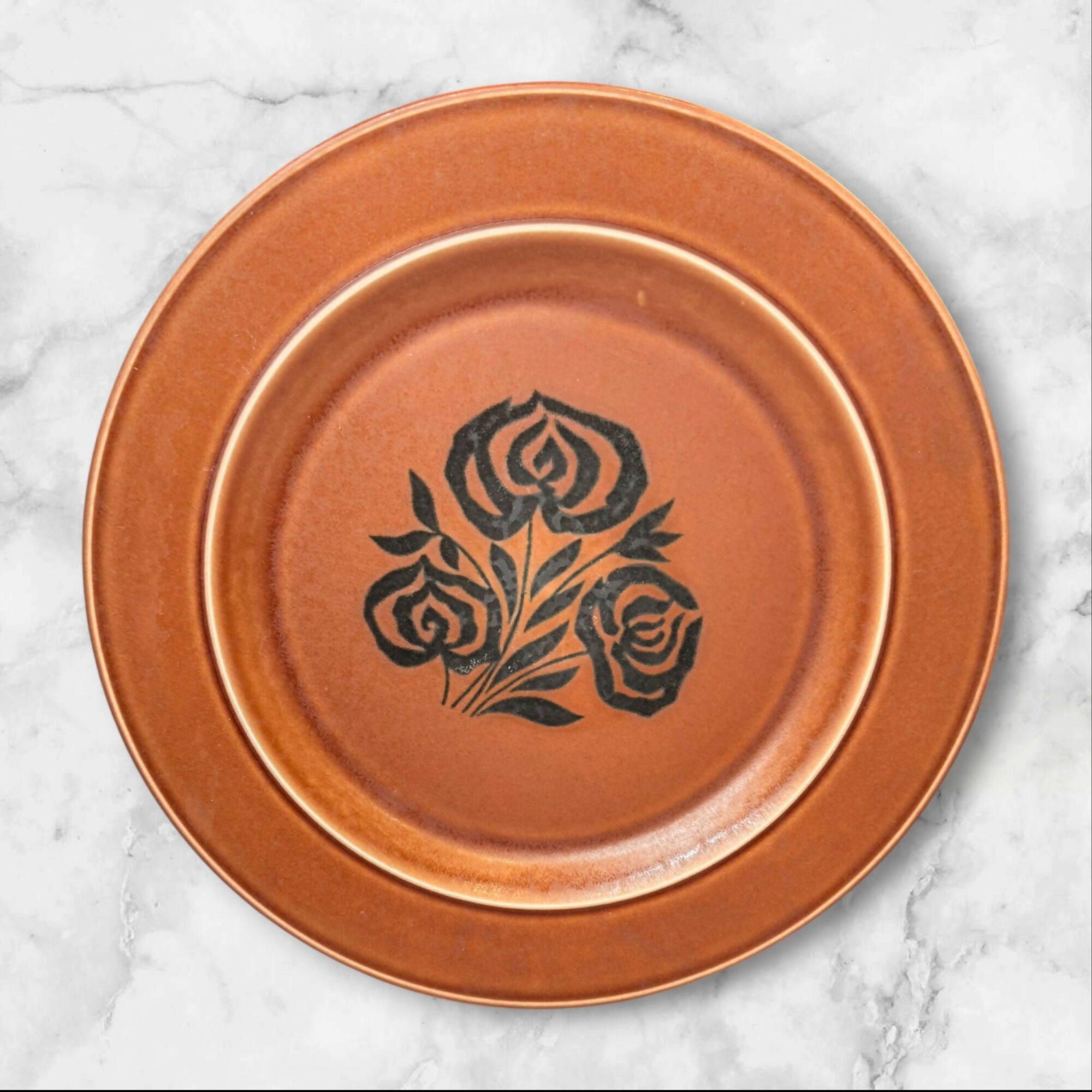 Castleton Independence Stoneware Rose Dinner Plates | Set of 4 | Great Condition