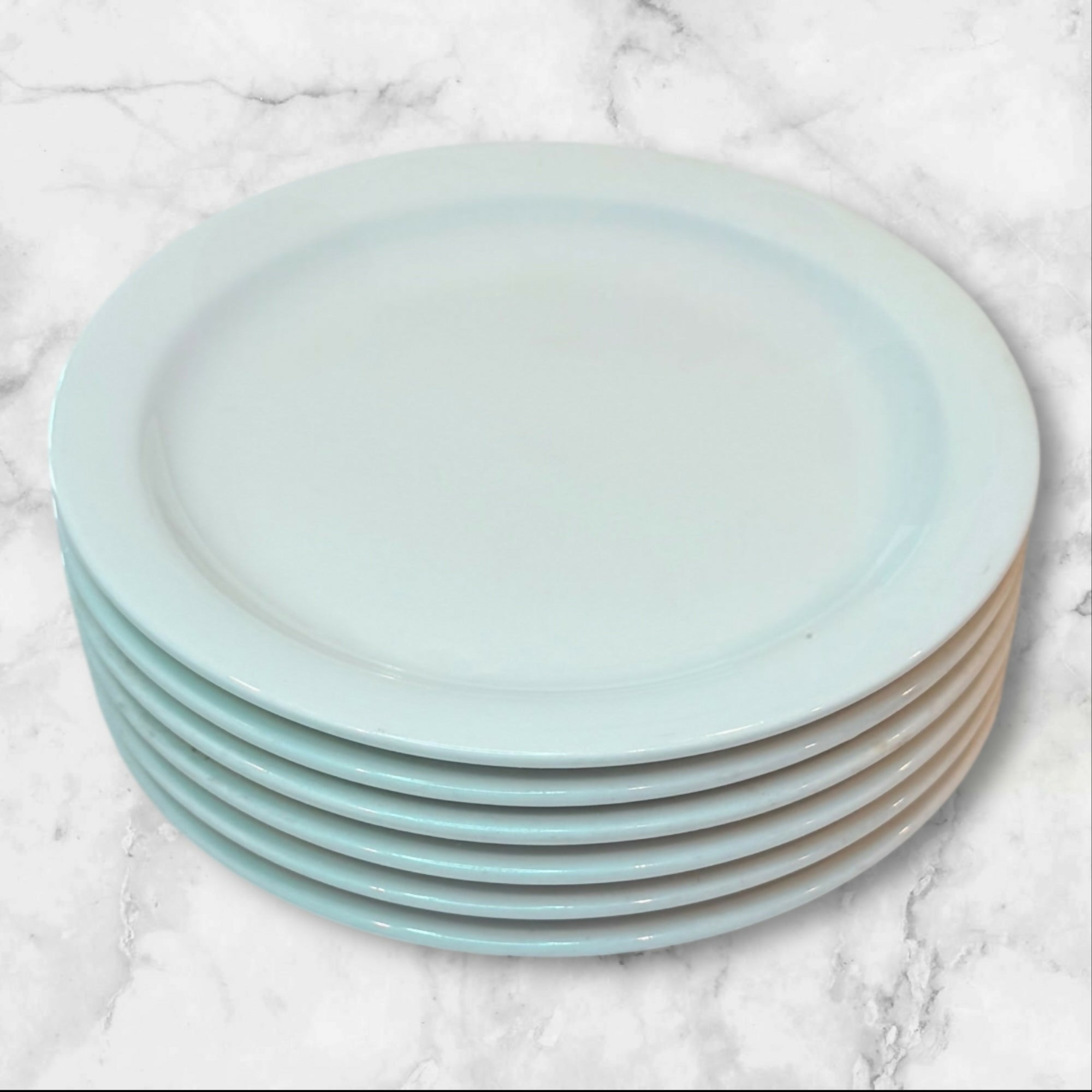 Tuxton White Porcelain Salad Plates | Set of 6 | Great Condition