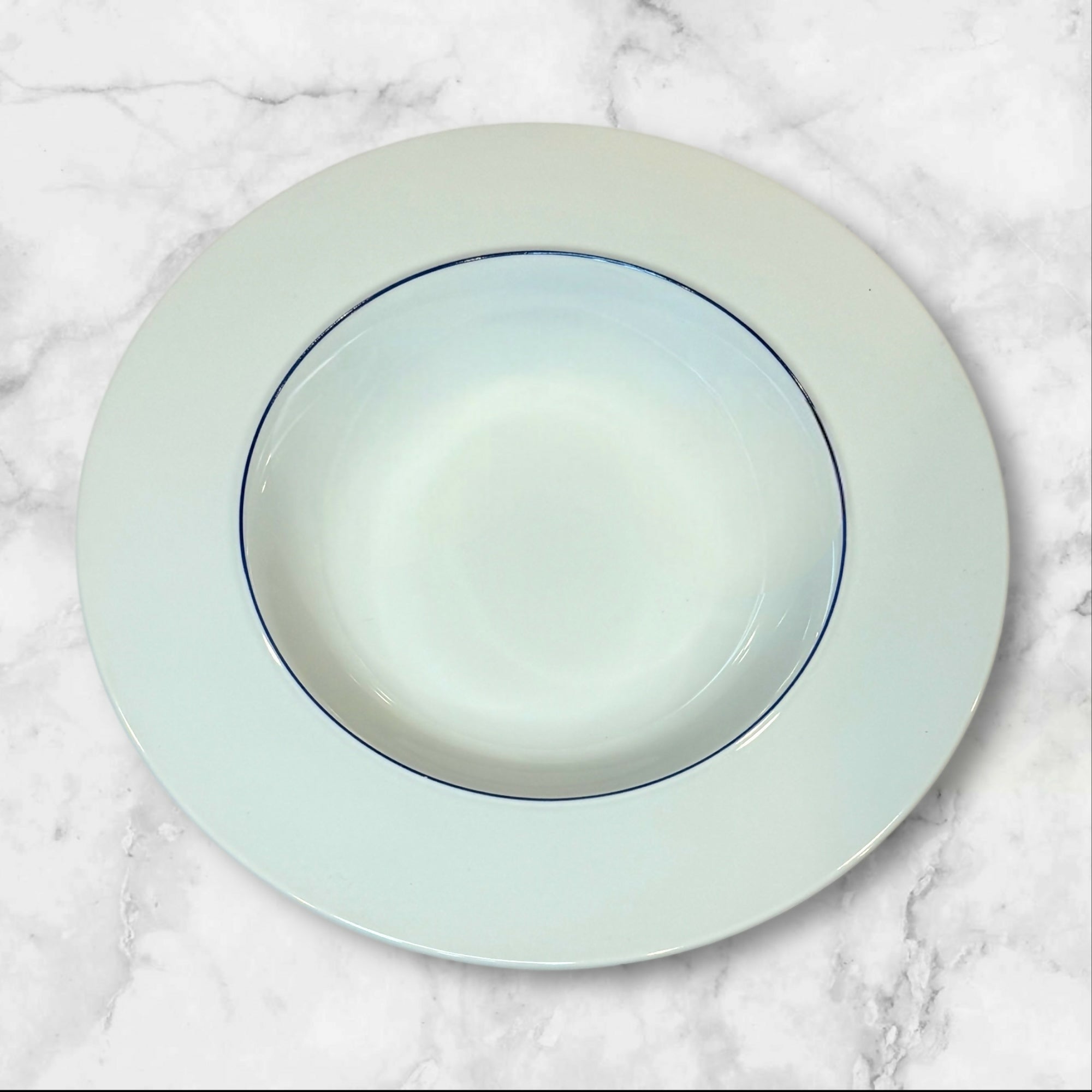 Crate & Barrel Epoch Blueline Soup Bowls | Set of 5 | Excellent Condition