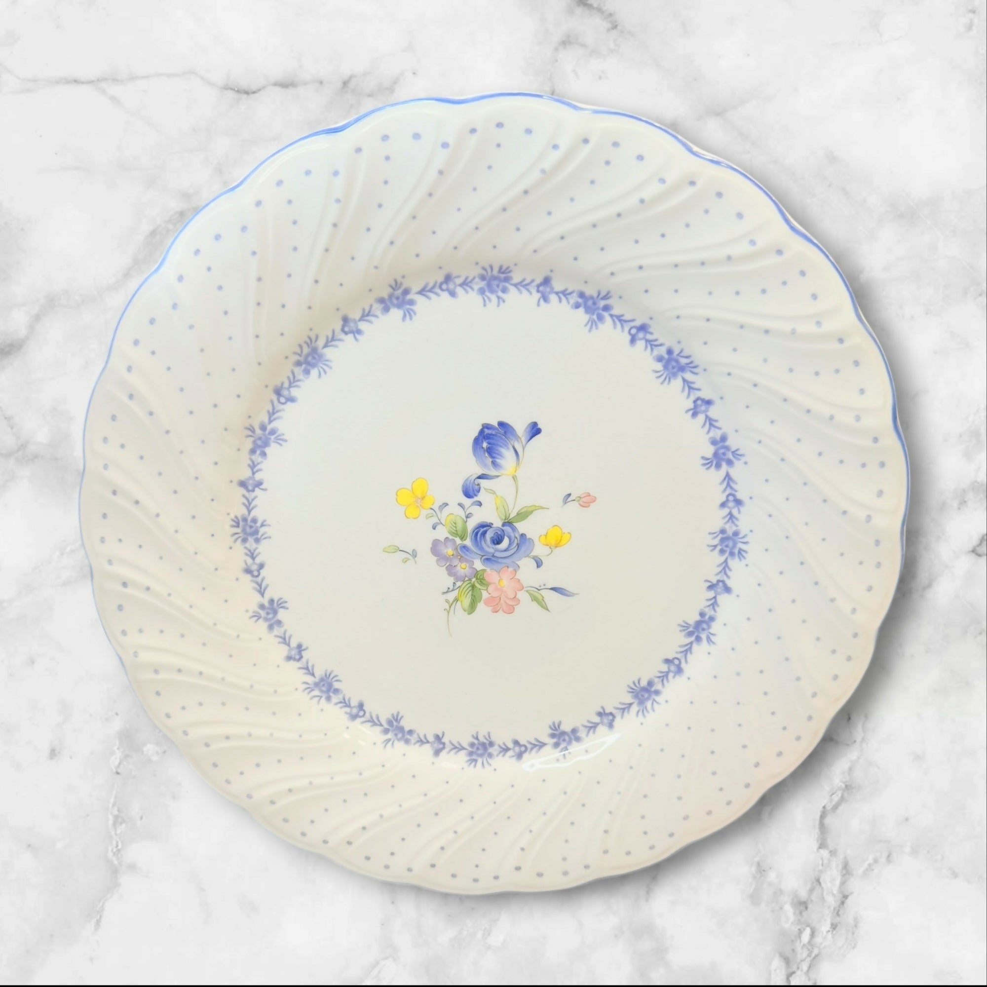 Nikko Blue Peony Dinner Plates Set of 4 | Floral Japan | Good Condition