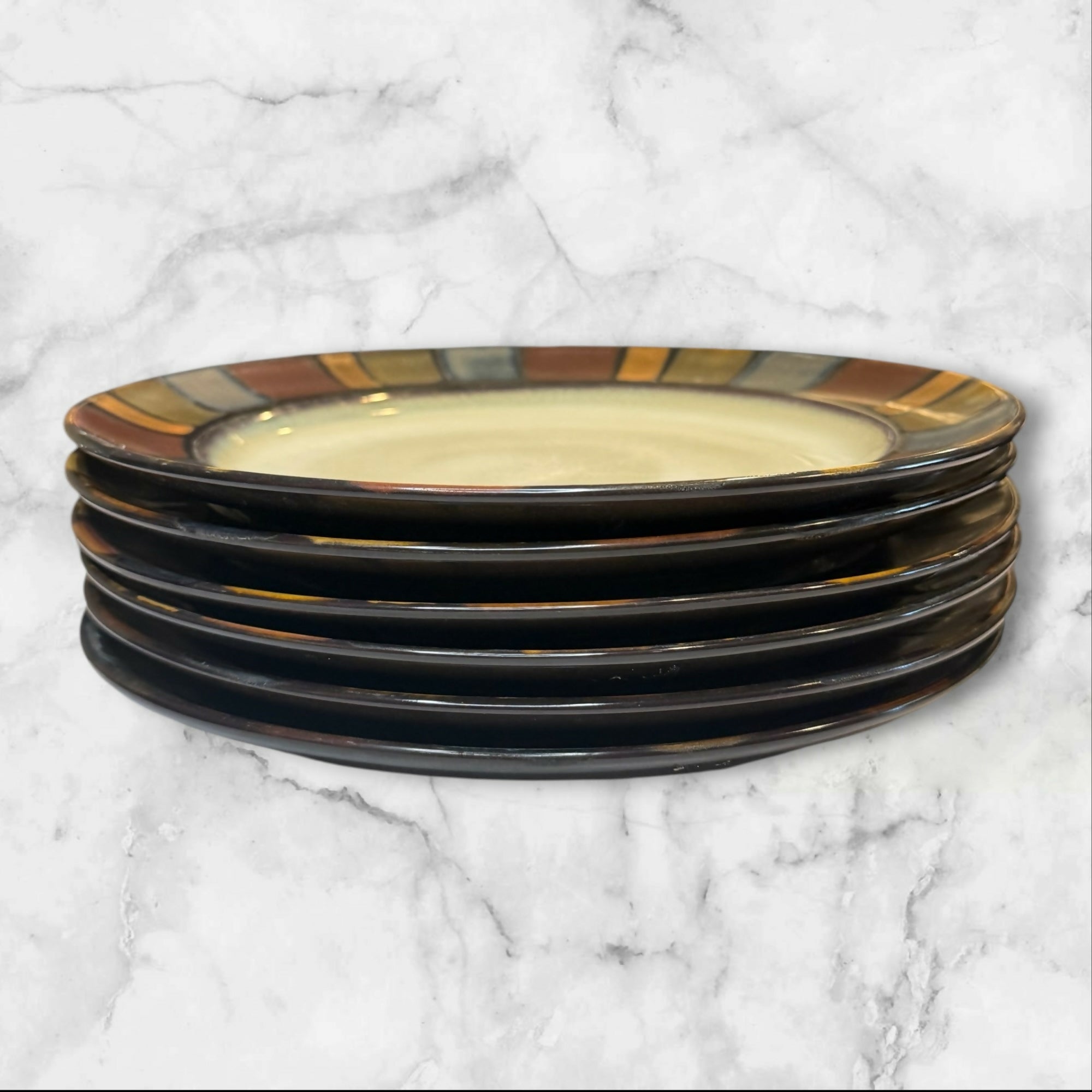 Pier 1 Mosaic Dinner & Salad Plates Set | 10 Pc | Gently Used Condition
