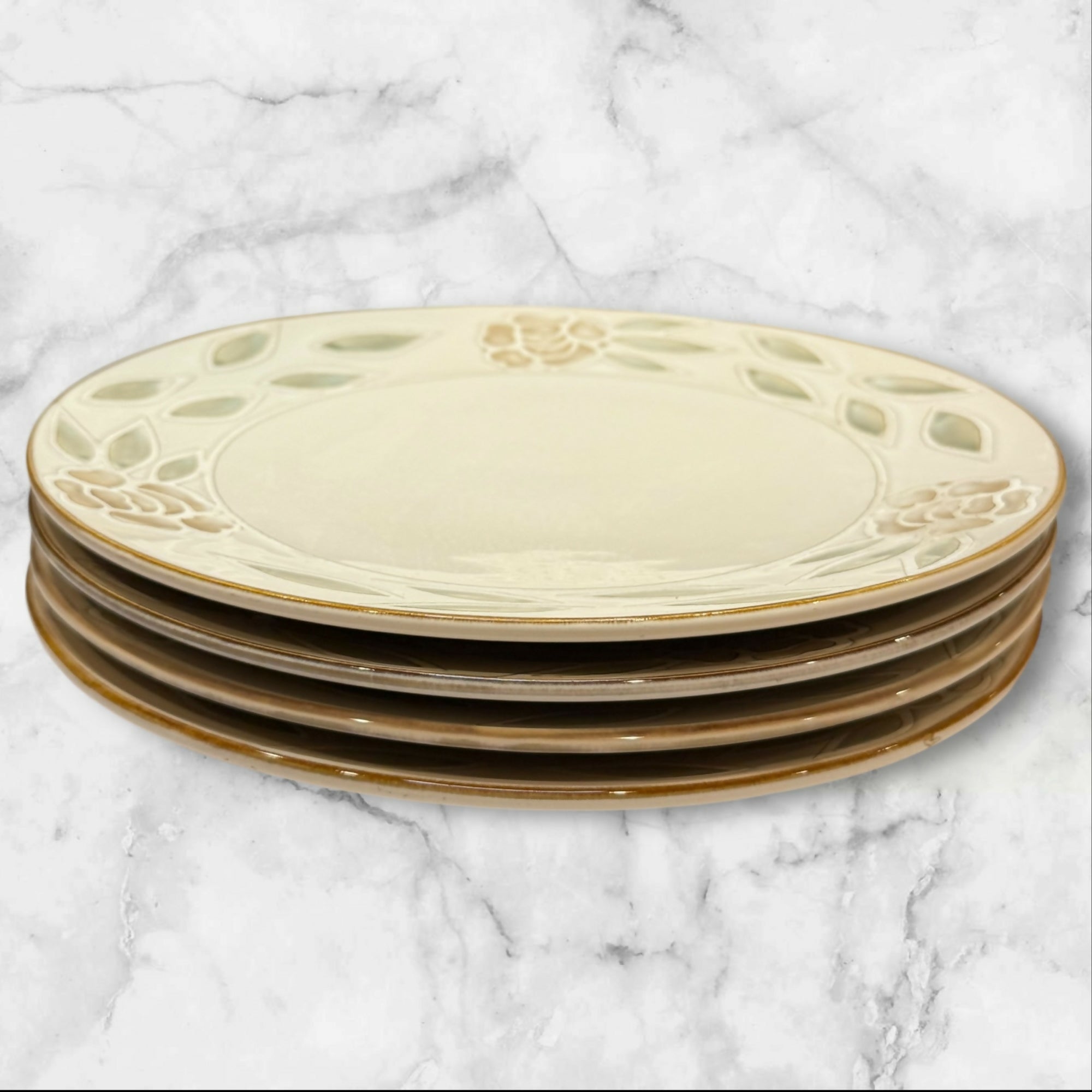 Pier 1 Imports Abby Stoneware Dinner Plates | Set of 4 | Great Condition