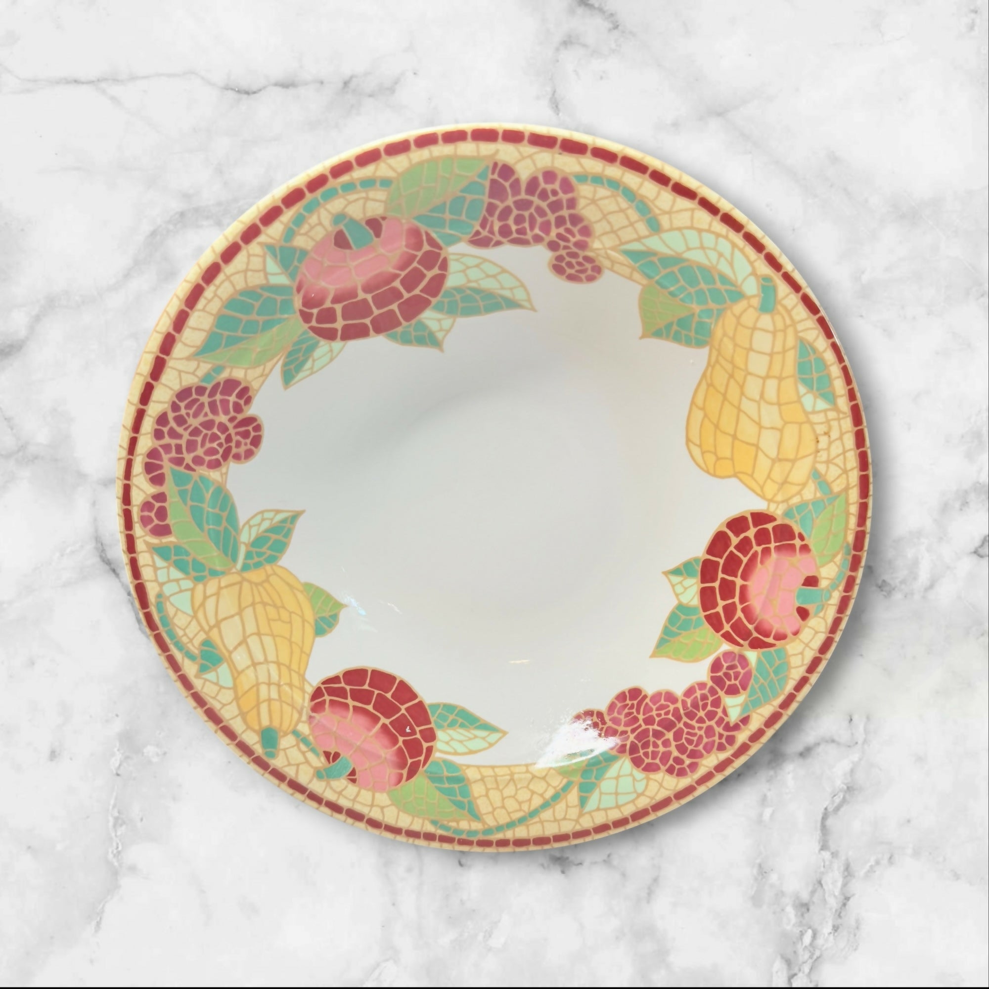Pier 1 Mosaic Fruit Round Vegetable Bowl | Excellent Condition