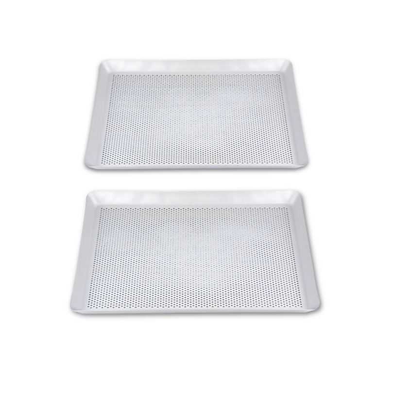 ANYGLEAM Baking Tray 2Pcs Rectangular Perforated Oven Pastry Sheet Pan With Hole