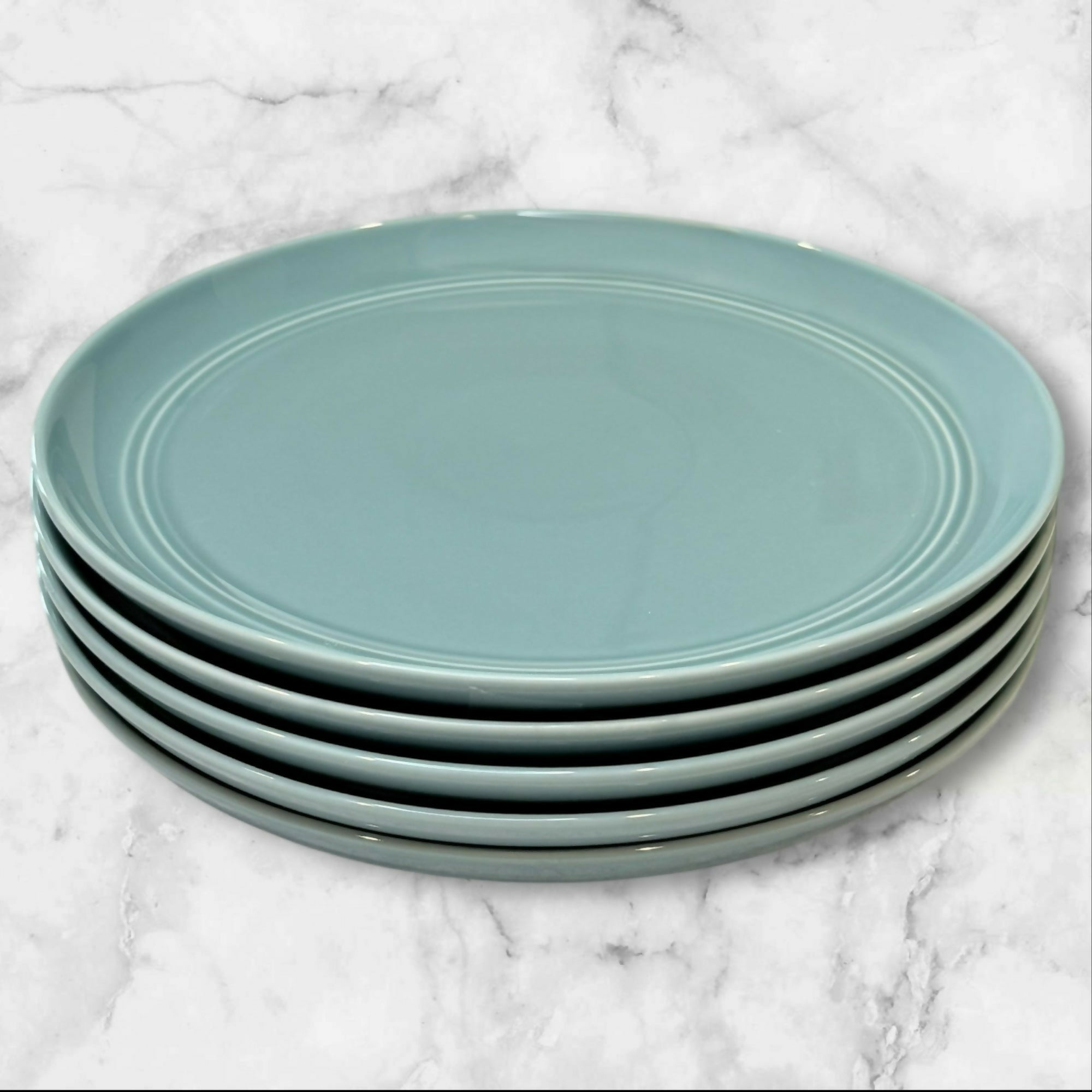 Crate & Barrel Hue Blue Dinner Plates | Set of 5 | Aaron Probyn | Gently Used