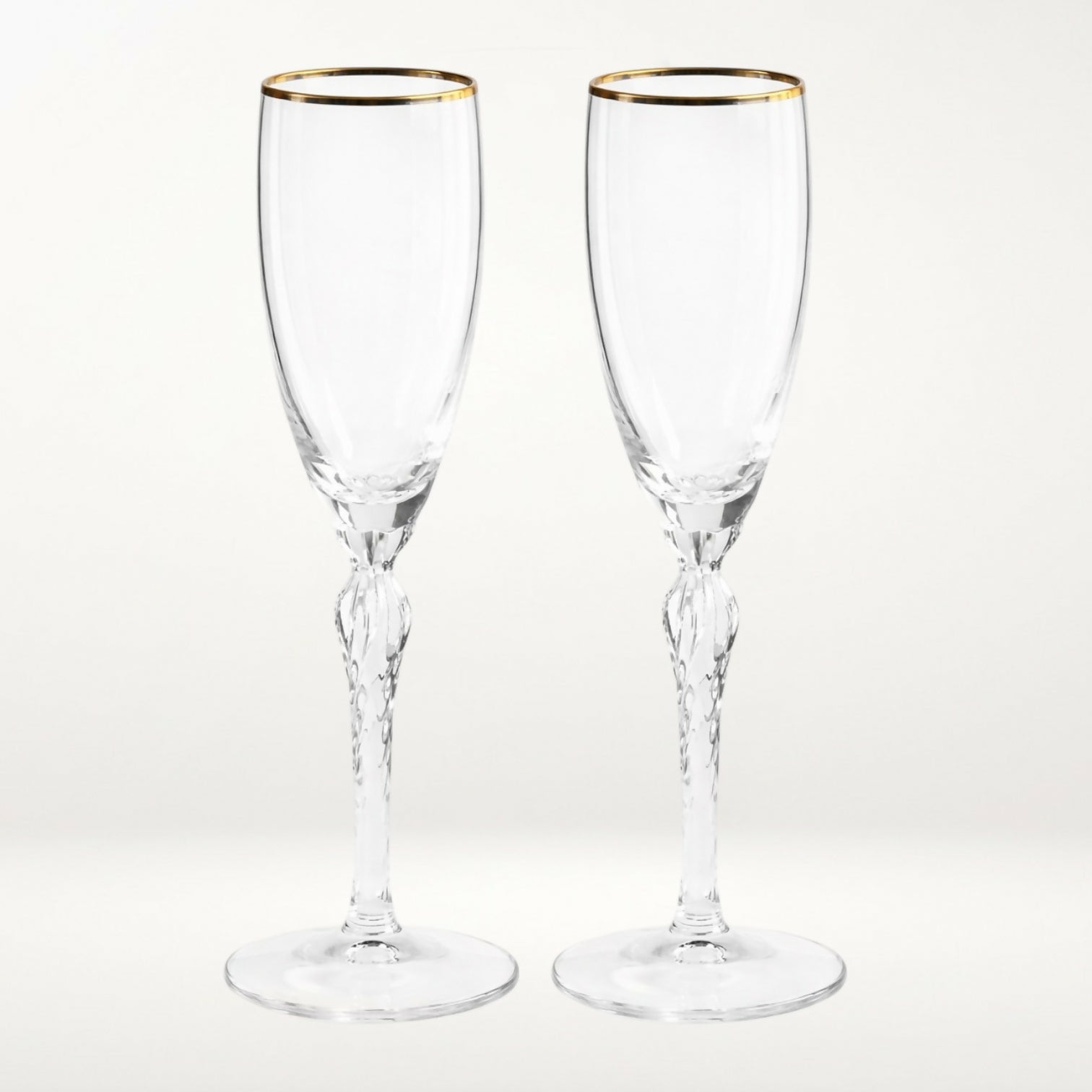 Lenox Monroe Gold Trim Champagne Glasses | Set of 2 | Excellent Condition