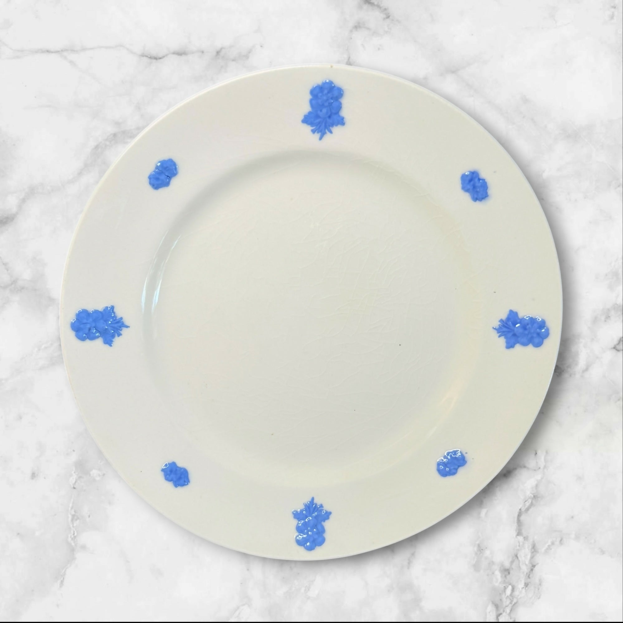 Adams Victorian Ware Blue Floral Salad Plates Set of 4 | Good Condition