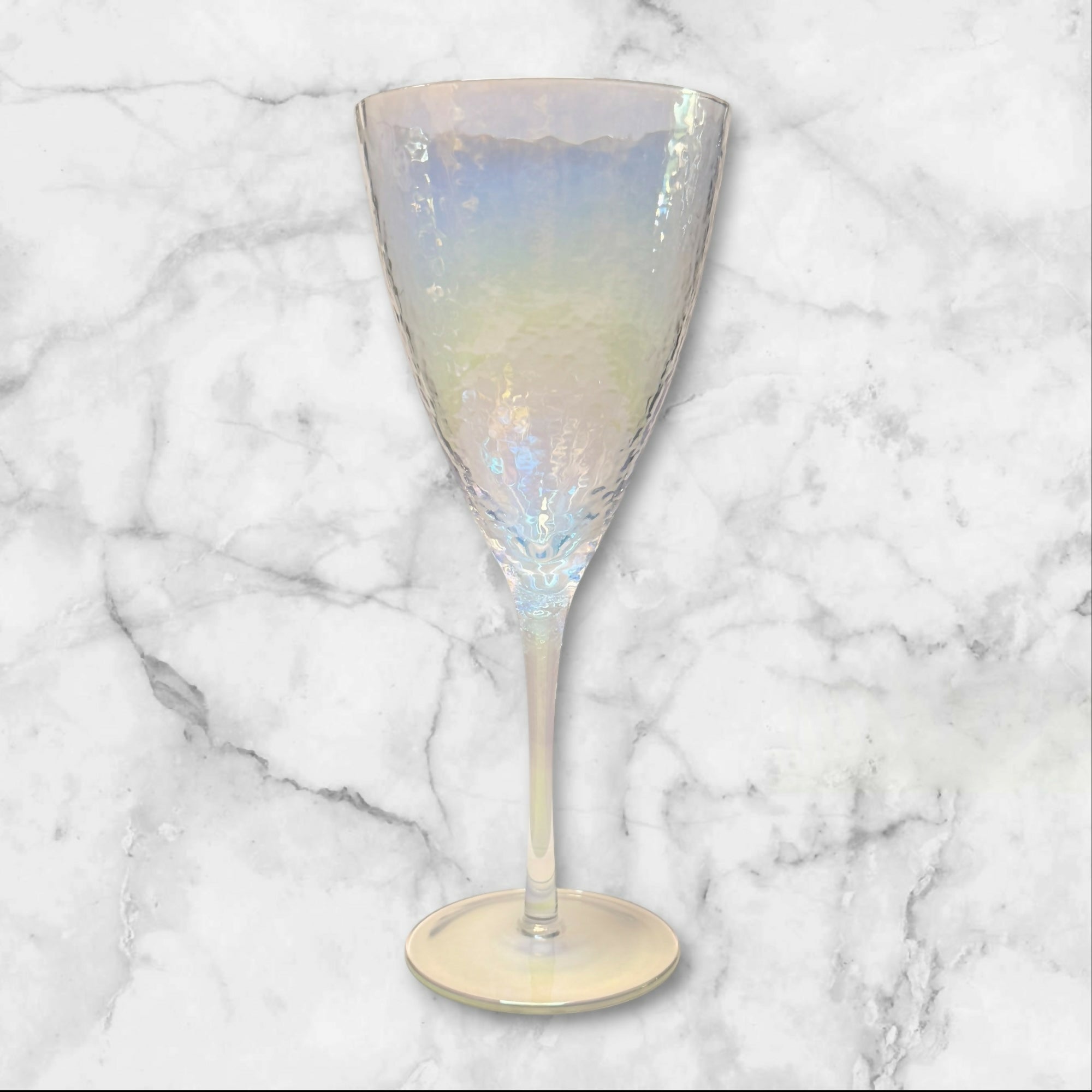 Anthropologie Iridescent Luster Wine Glasses Set of 2 | Elegant Stemware