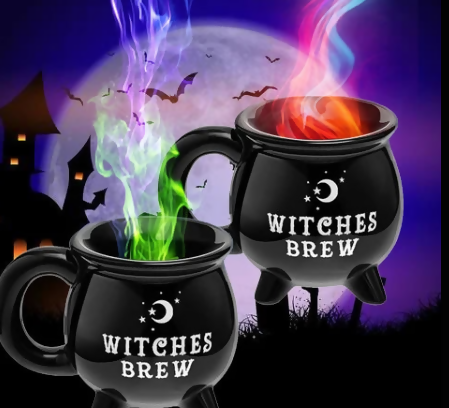 ANYGLEAM Coffee Mug Black Witches Brew Print Ceramic Drinkware