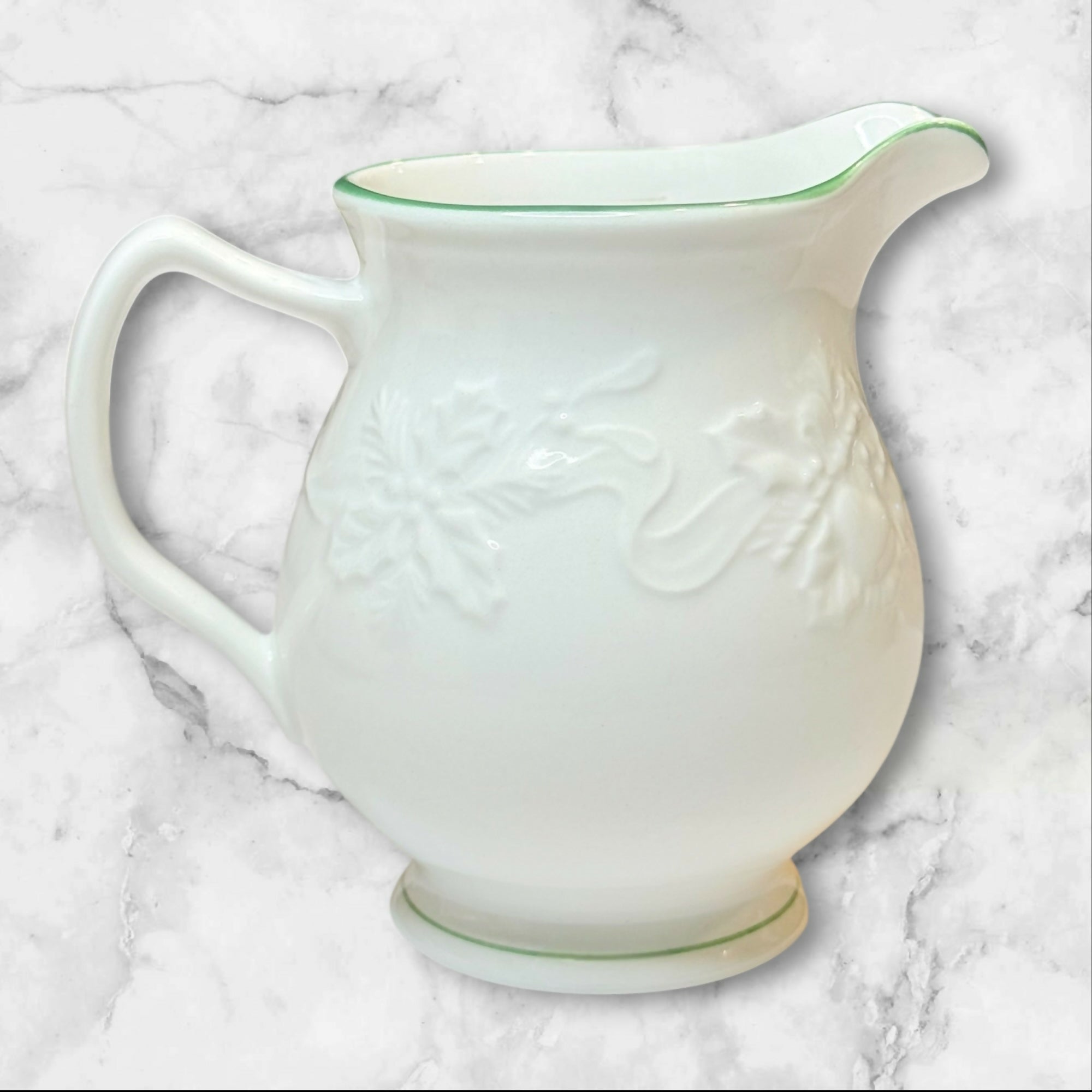 Mikasa Holiday Season Creamer | Embossed Stoneware | Excellent Condition