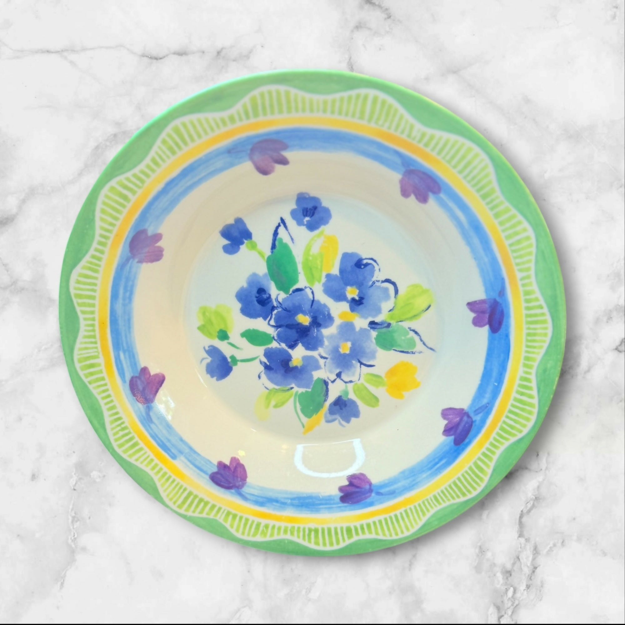 International Summer Wind Rim Soup Bowls | Set of 4 | Great Condition