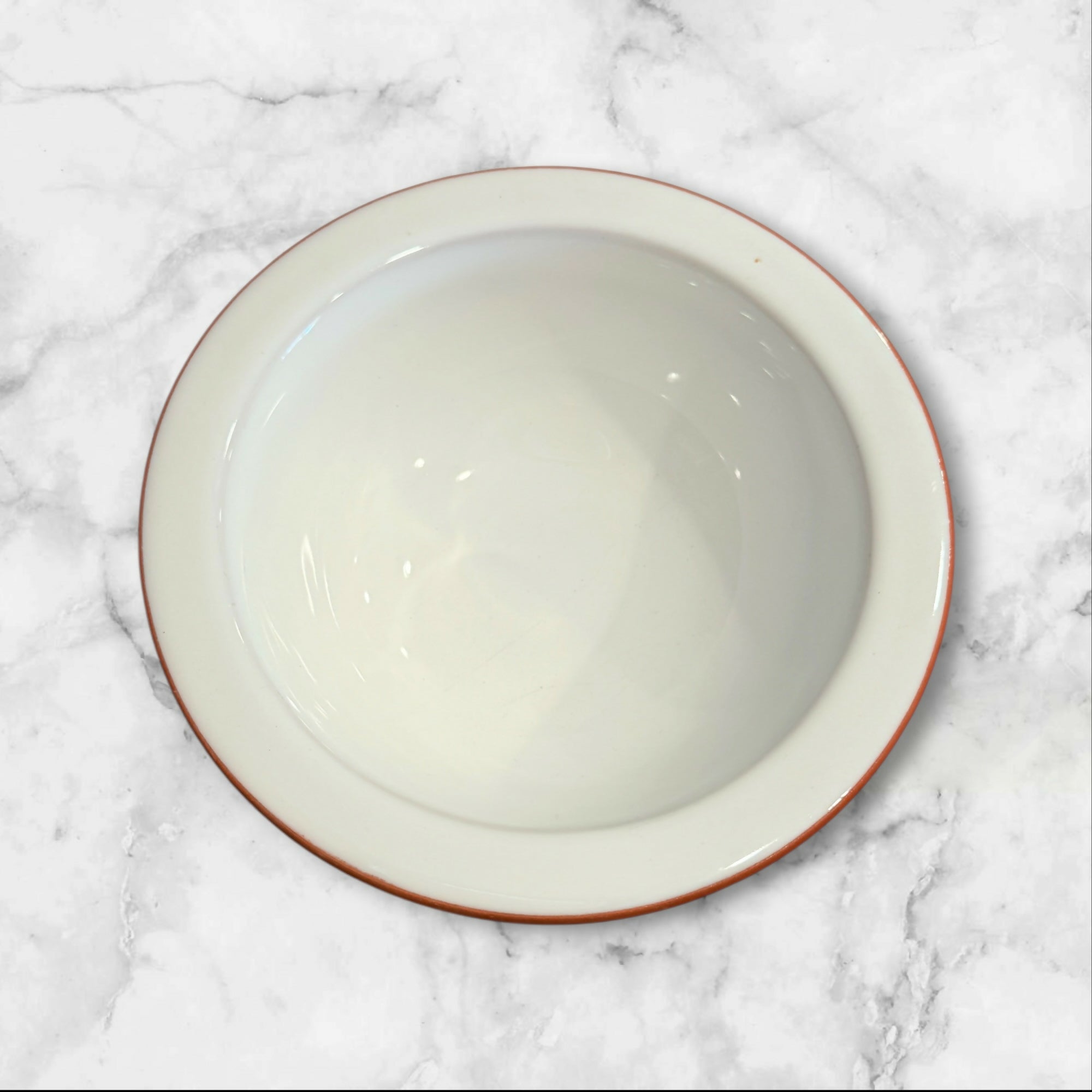 Cost Plus World Market Portugal White Orange Rim Soup Bowls Set of 4