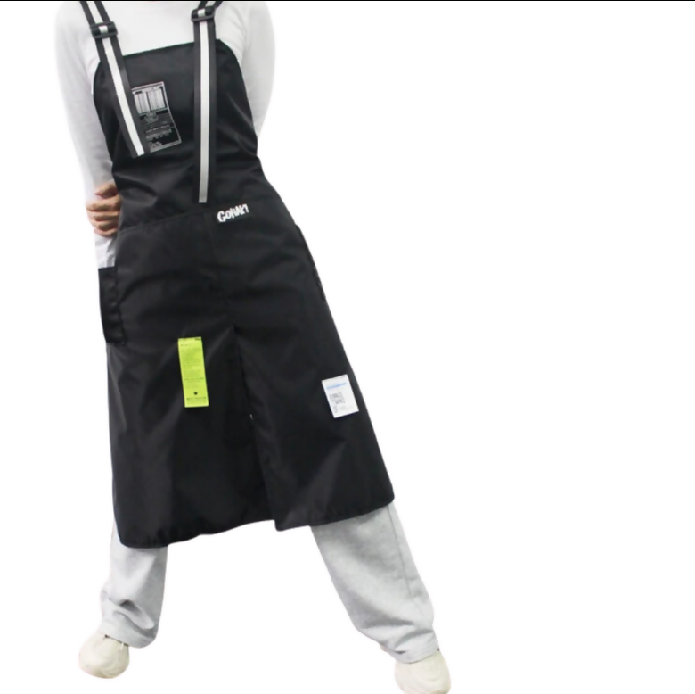Anypron Black White Kitchen Apron 2 Bags Waterproof Oil-Resistant Bibs Adjustable