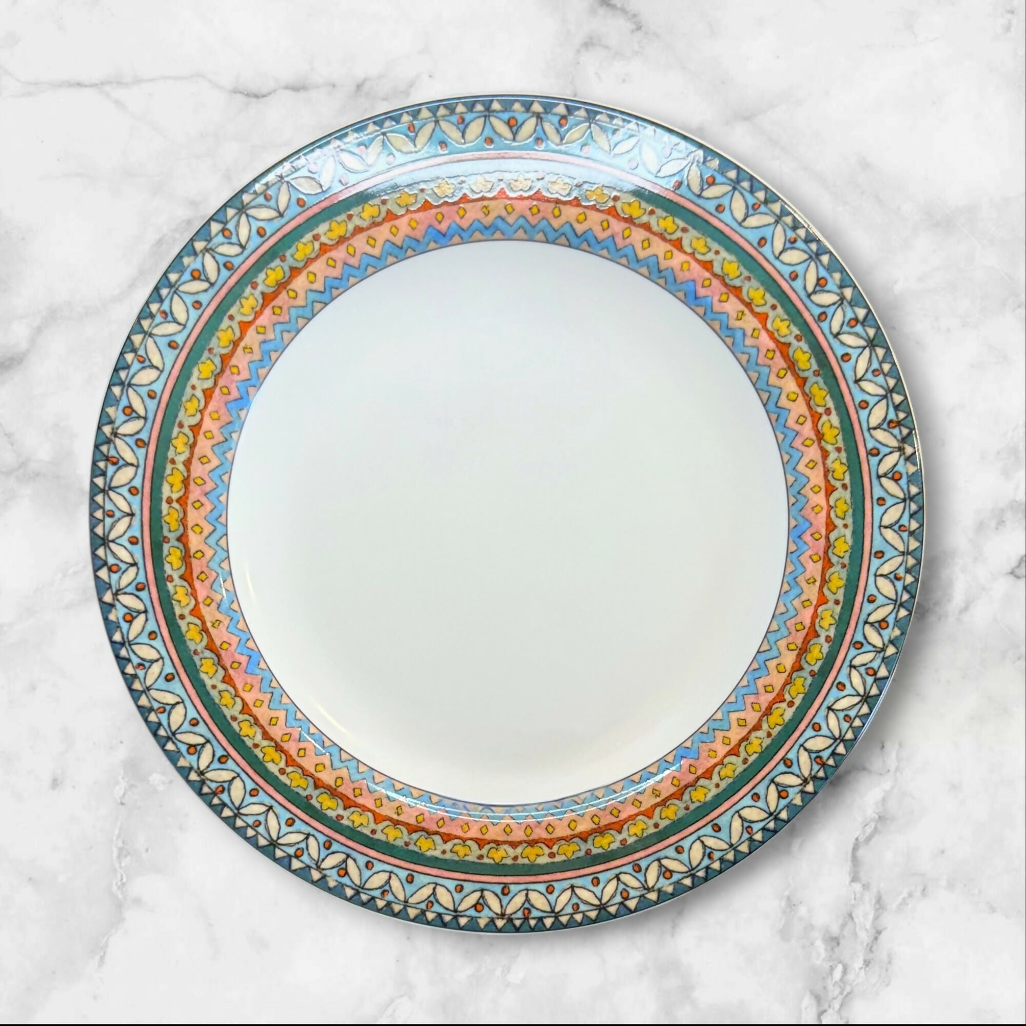 World Market Voyage Dinner Plates | Set of 4 | Excellent Condition