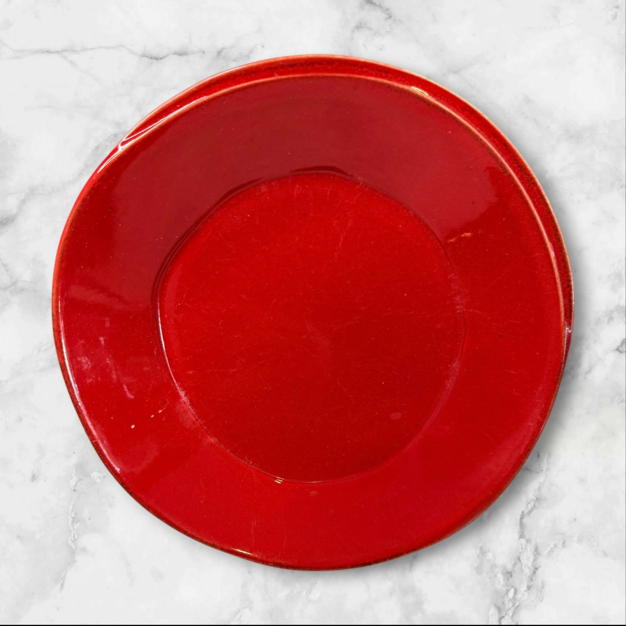 Vietri Lastra Red Pasta Bowls | Set of 6 | Fair Condition