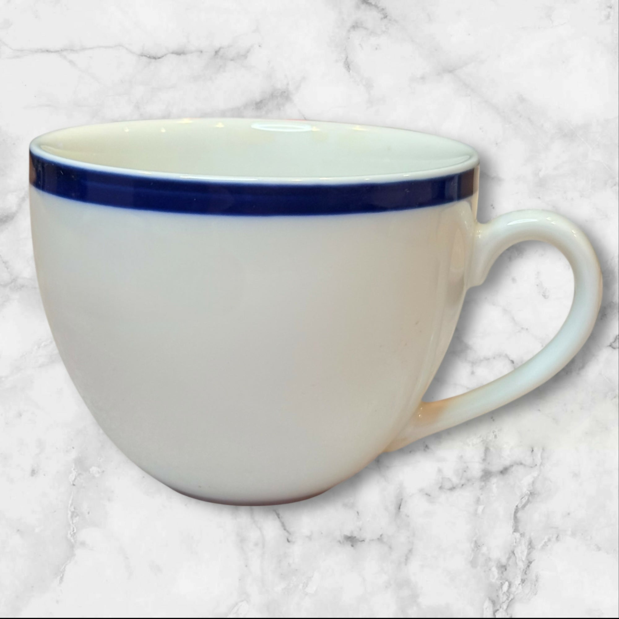 Williams Sonoma Brasserie Blue Cup & Saucer Sets | Set of 4 | Excellent
