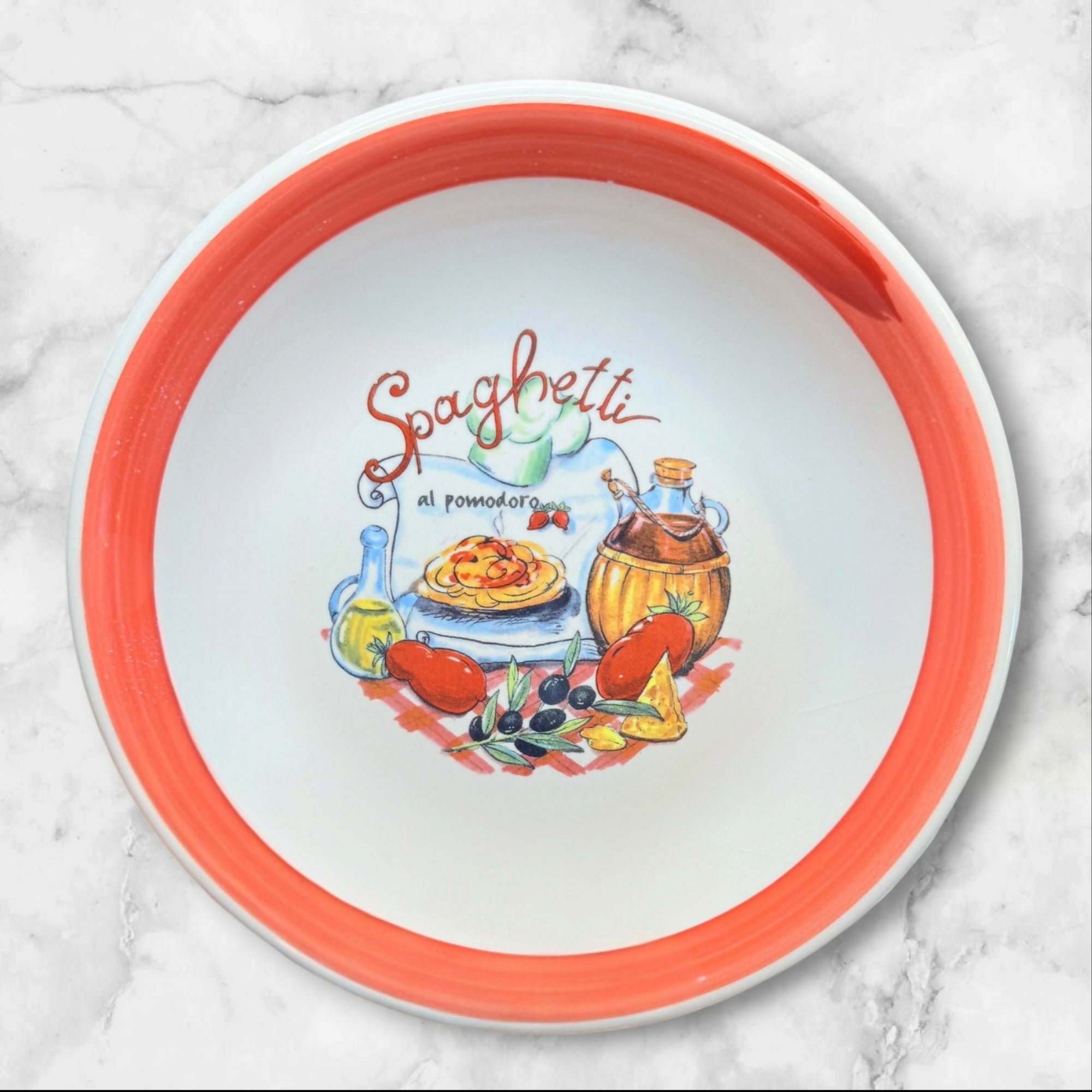 Italia Home Pottery Spaghetti Soup Bowls | Set of 4 | Good Condition