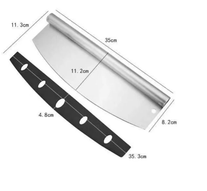 Anygleam 35.5x30.5cm Pizza Cutter and Shovel With Foldable Wooden Handle Bakeware Kitchen Tools Oxidation